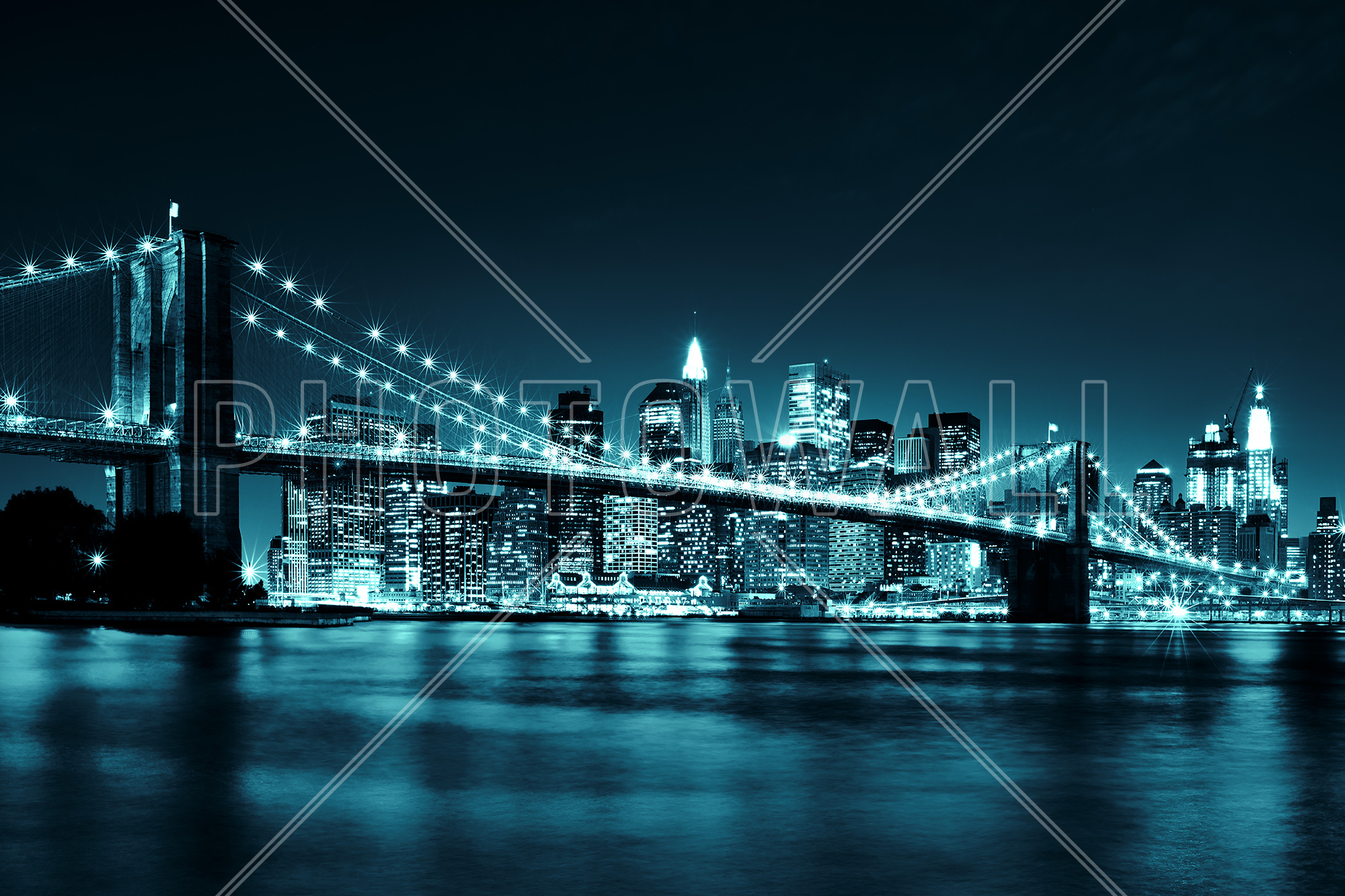Brooklyn Bridge - Blue - Wallpaper , HD Wallpaper & Backgrounds