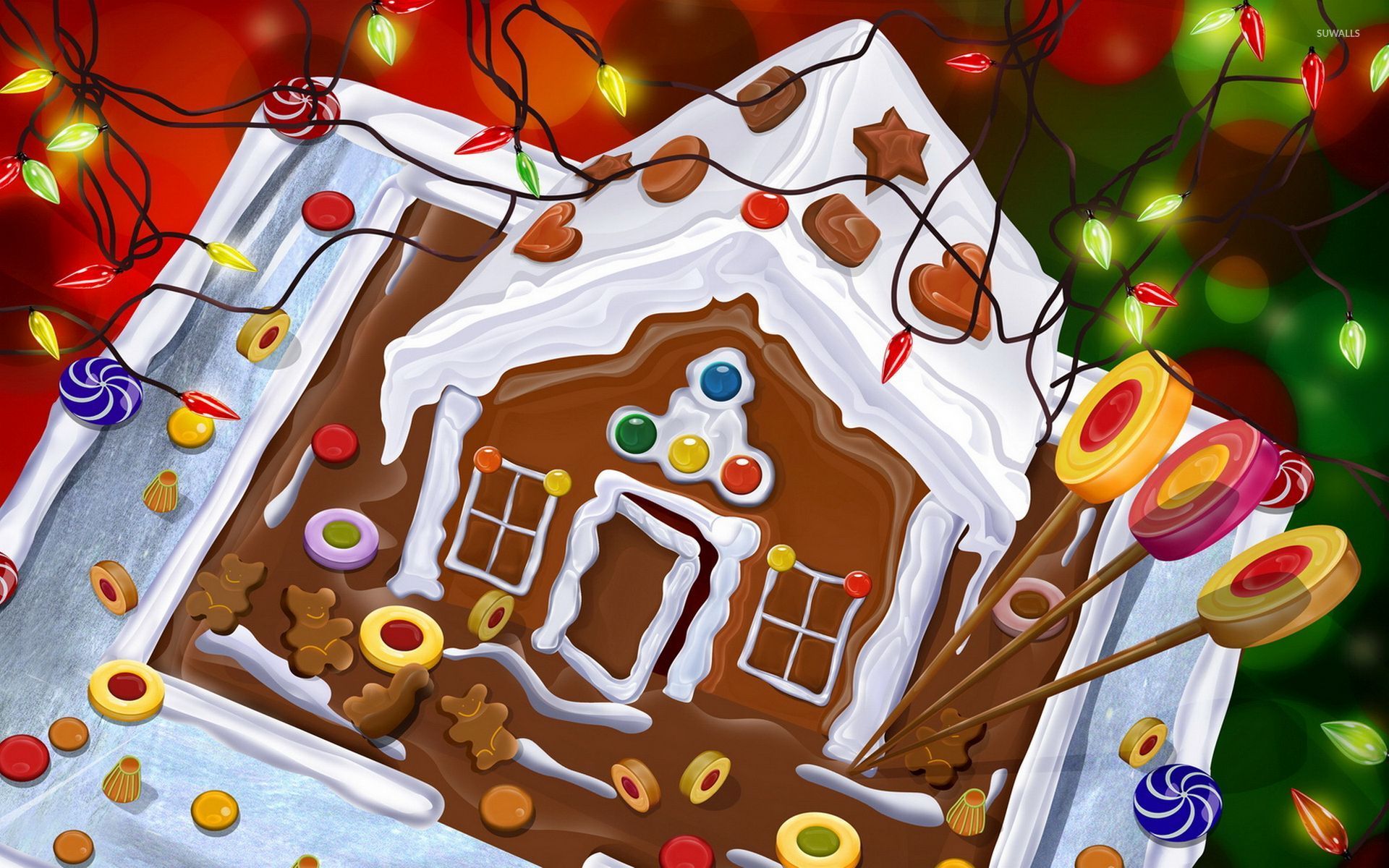 Anime Gingerbread House , HD Wallpaper & Backgrounds