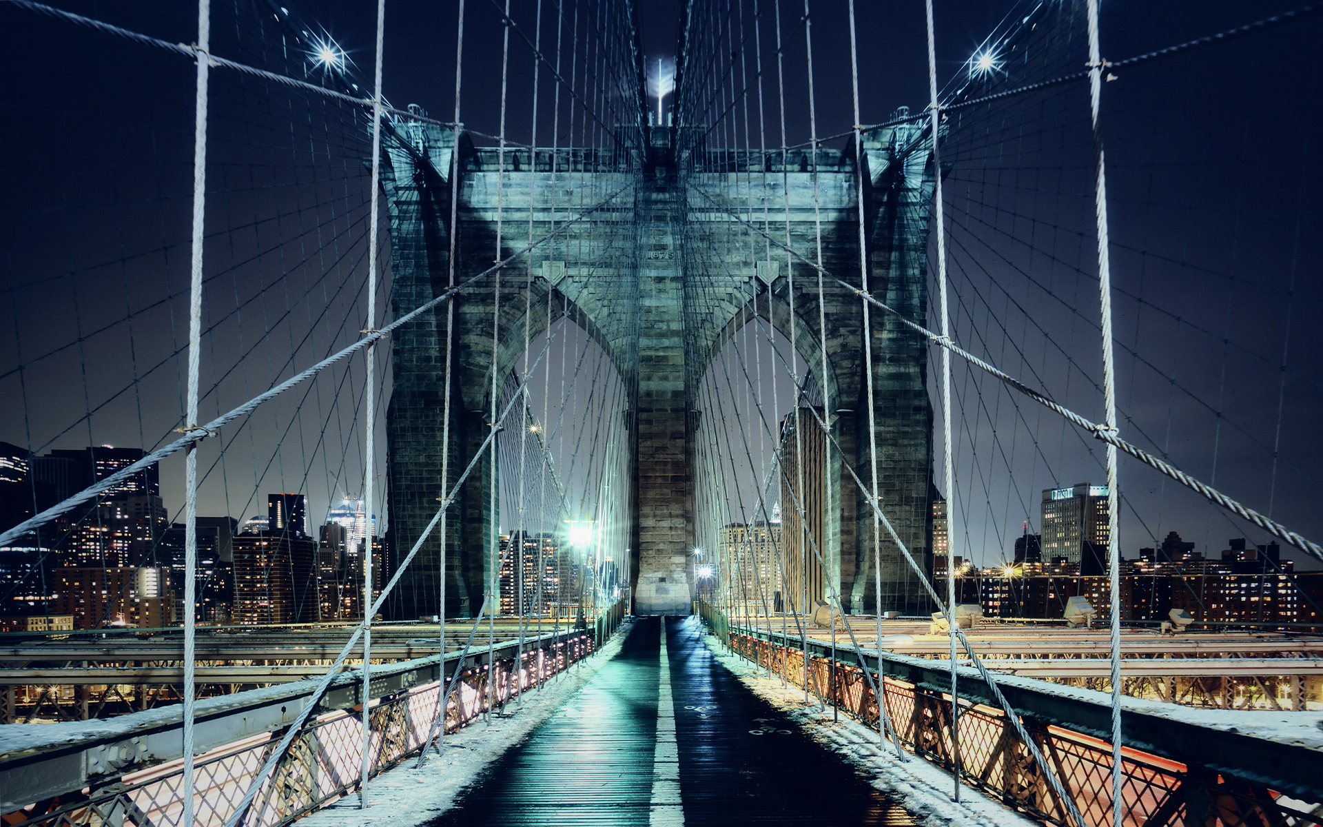 Brooklyn Bridge Walkway Wallpaper , HD Wallpaper & Backgrounds