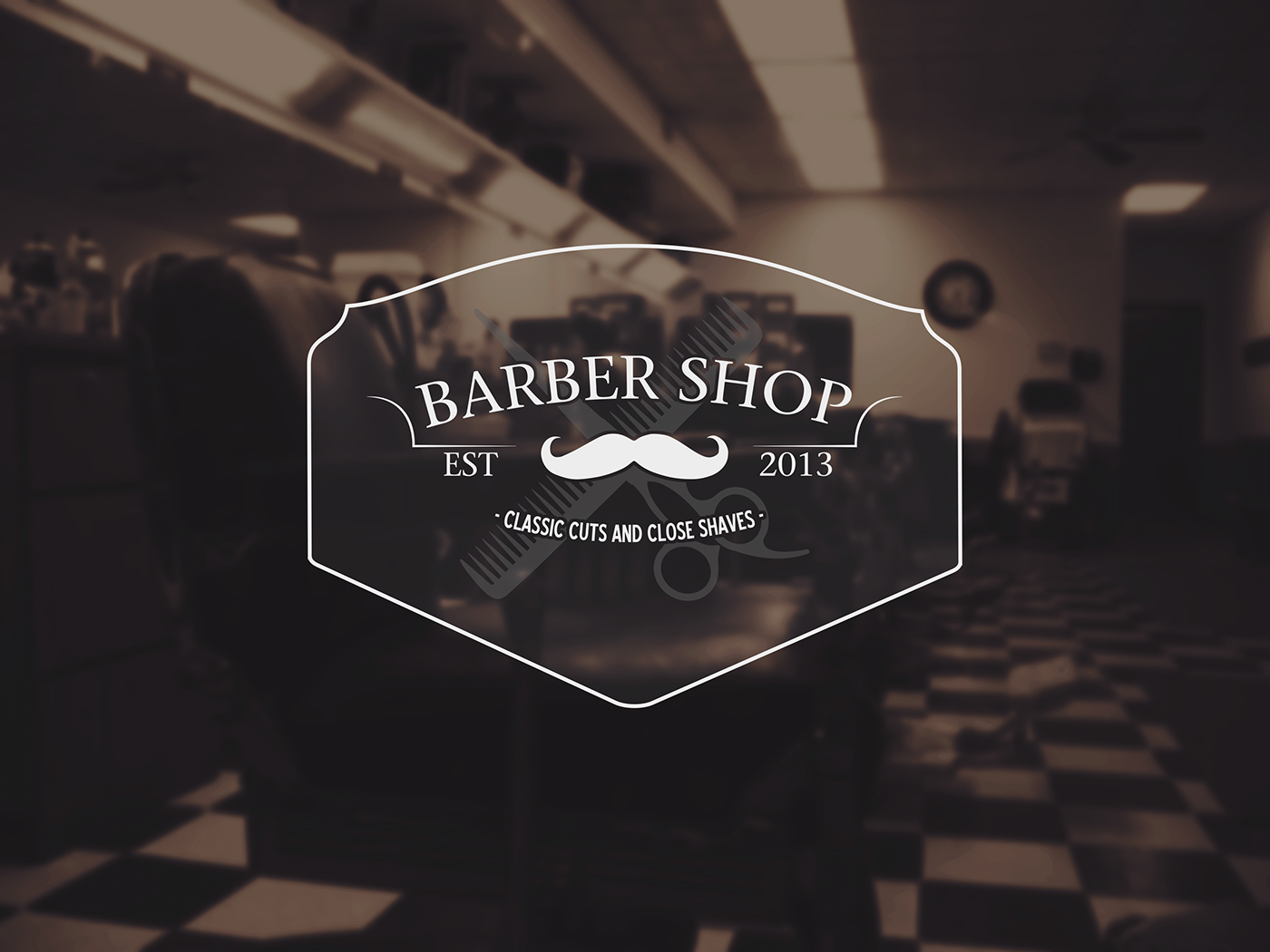 Logo Barber Shop Simple , HD Wallpaper & Backgrounds
