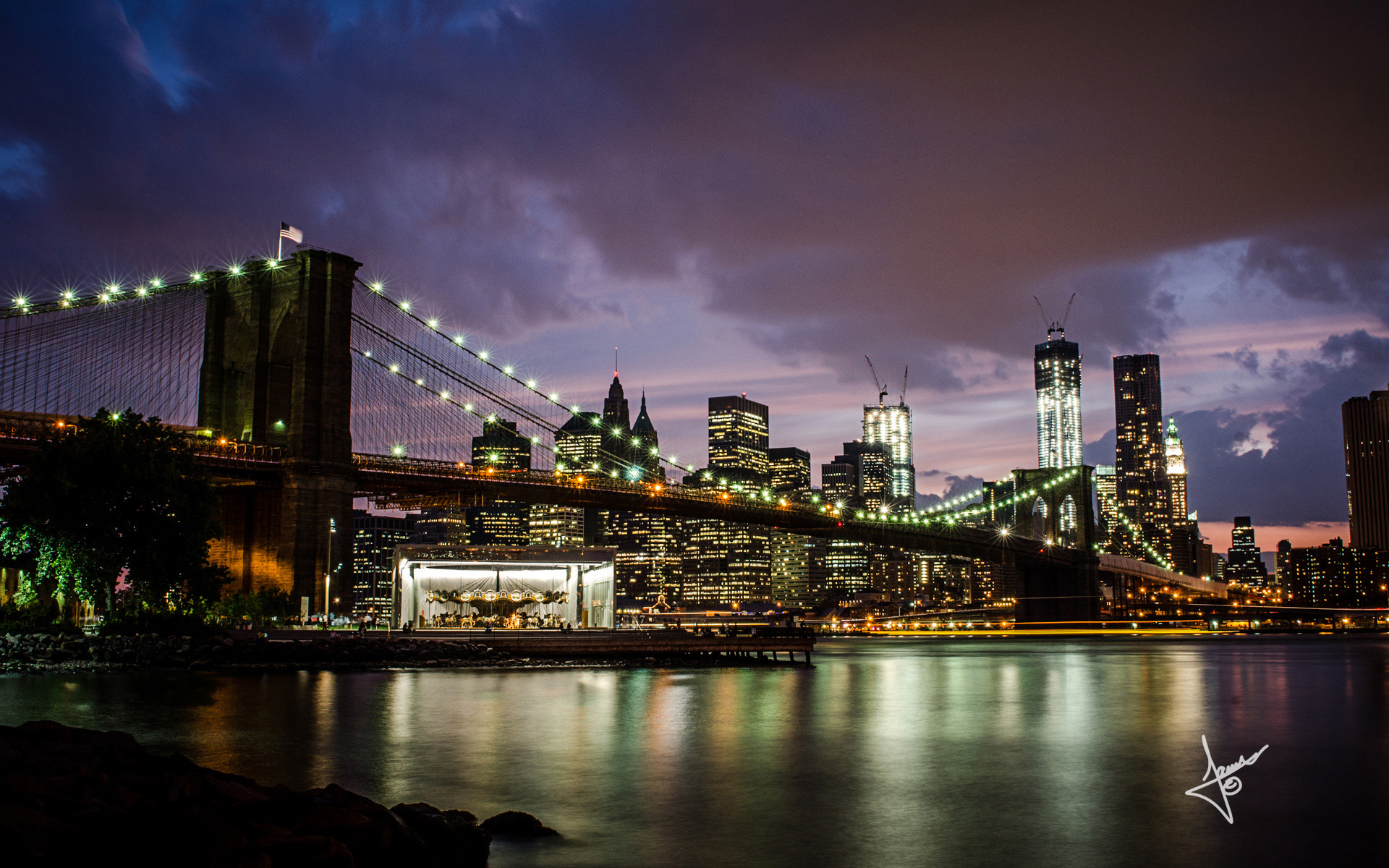 Brooklyn Bridge Manhattan Wallpaper - New York 1 Week , HD Wallpaper & Backgrounds