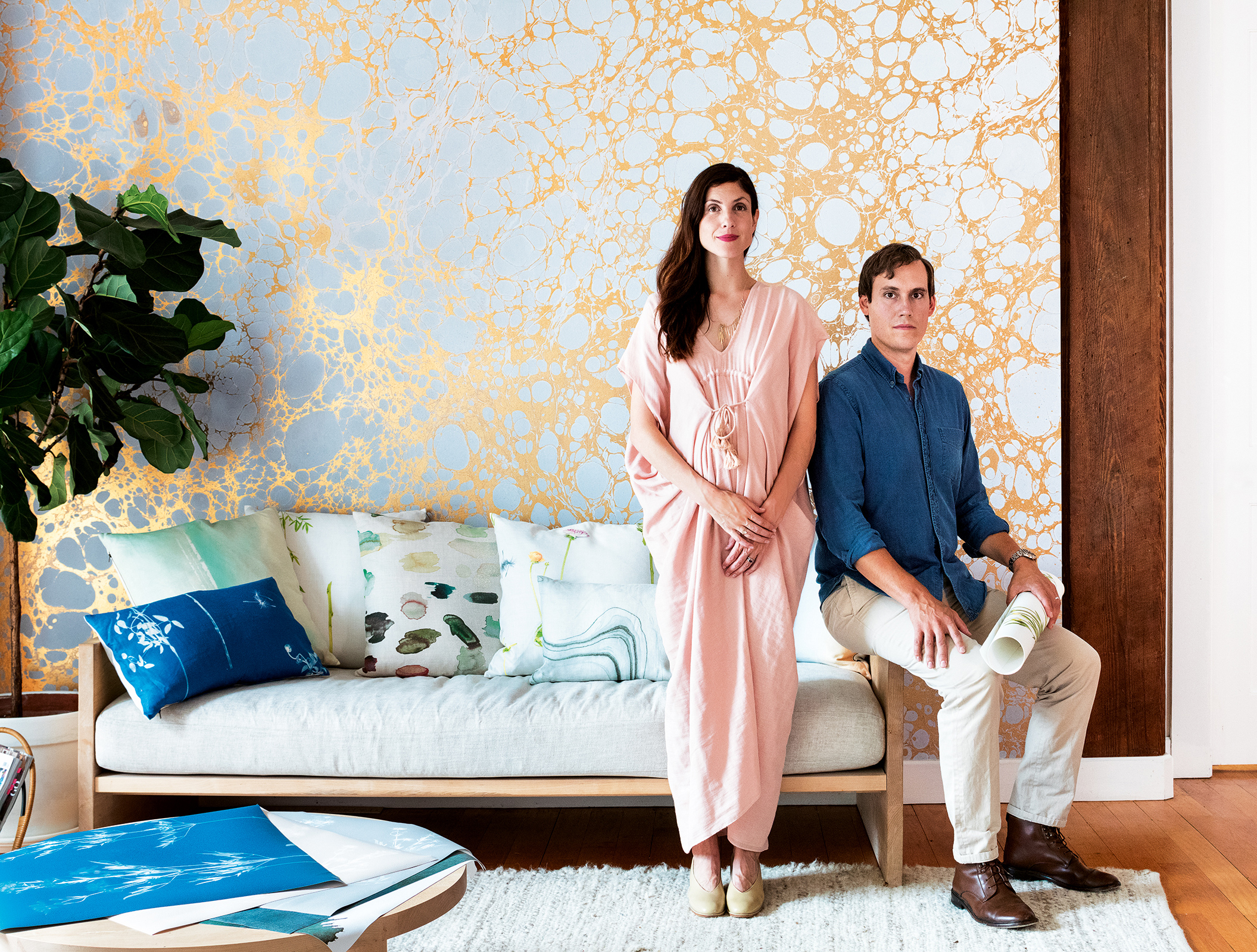 Calico Wallpaper Founders Rachel And Nick Cope At Their - Rachel And Nick Cope , HD Wallpaper & Backgrounds