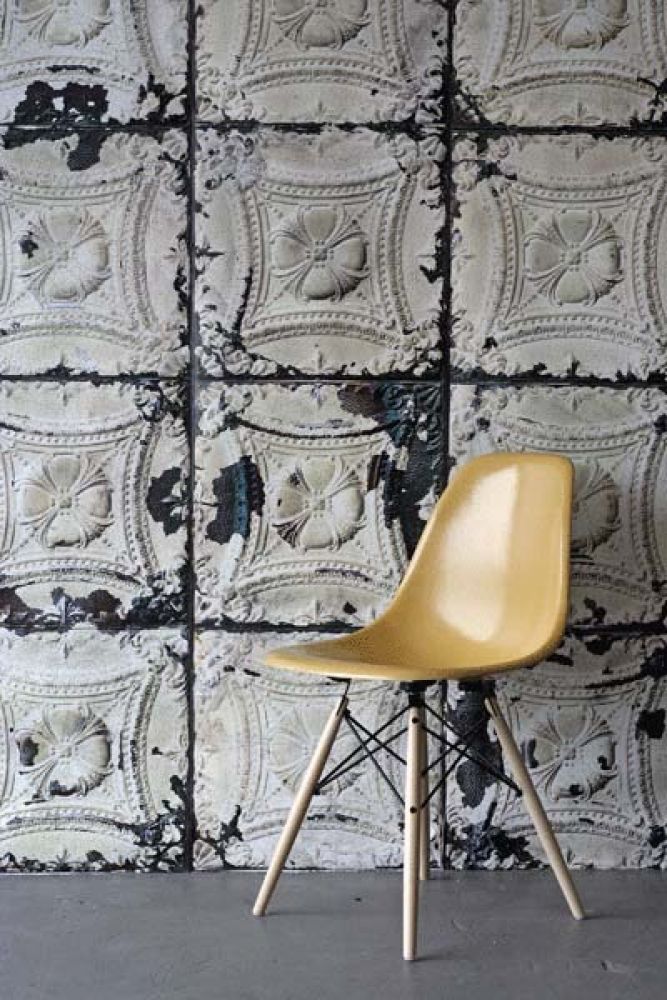 Lifestyle Image Of Nlxl Tin-01 Brooklyn Tin Tiles Wallpaper - Tin Tile Wallpaper Uk , HD Wallpaper & Backgrounds