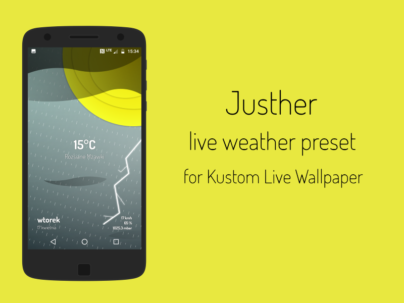 Justher For Klwp Klwp Kustom Live Weather - Smartphone , HD Wallpaper & Backgrounds