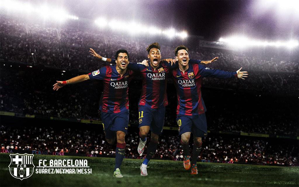 Mesqueunclubgr Wallpaper Suarez Neymar And Messi - Fc Barcelona Msn , HD Wallpaper & Backgrounds