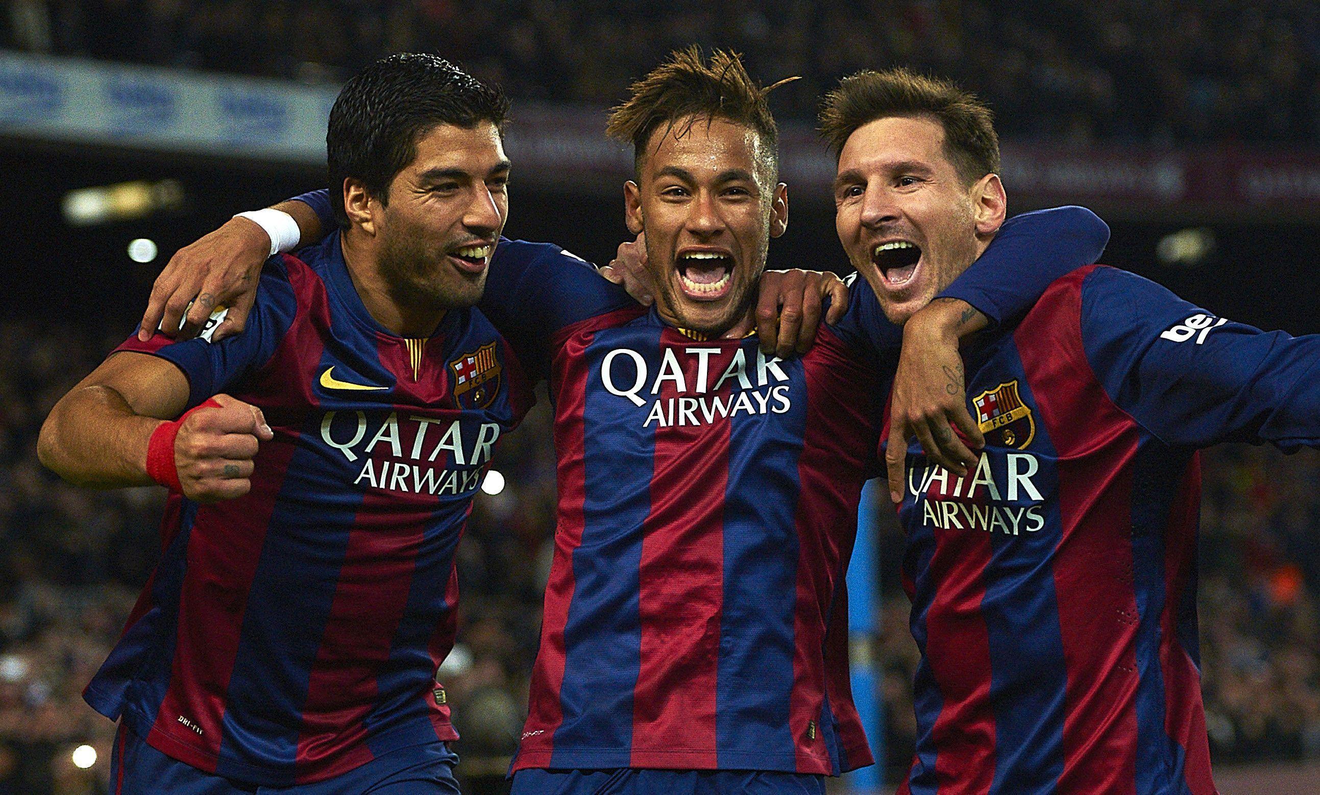 Messi Neymar Wallpaper - Msn Messi Neymar Suarez , HD Wallpaper & Backgrounds