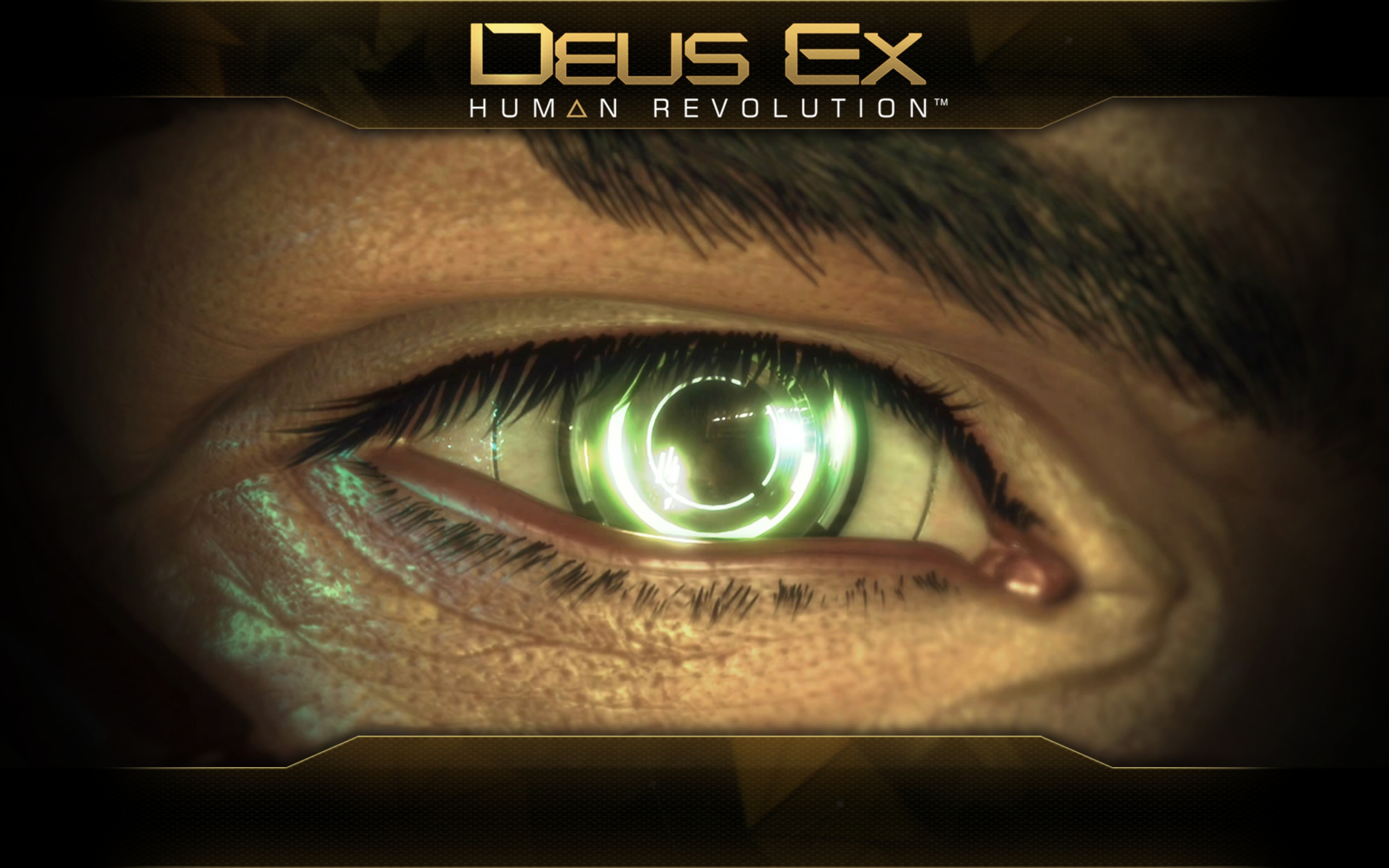 Download Wallpaper Deus Ex Human Revolution, Eye, Look - Deus Ex Adam Jensen Eyes , HD Wallpaper & Backgrounds