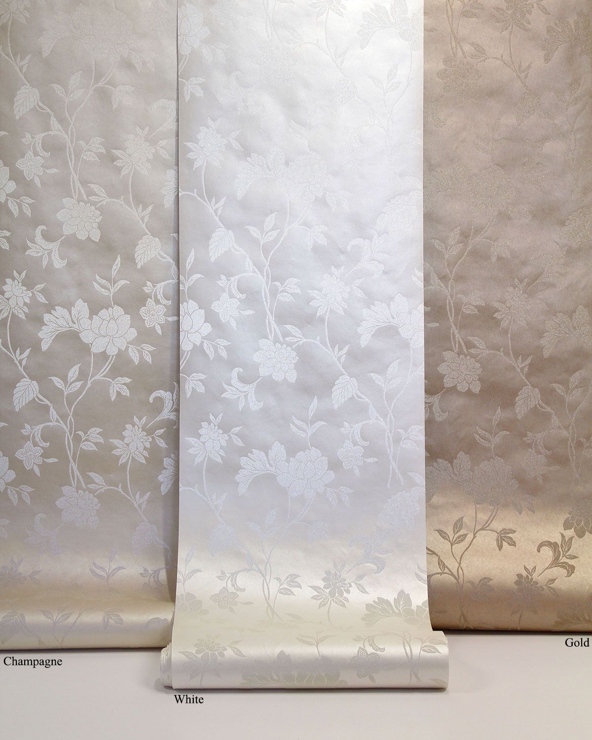 Metallic Floral Wallpaper - Gold Shimmer Metallic Floral , HD Wallpaper & Backgrounds