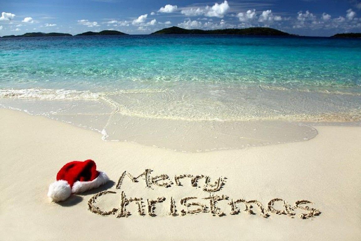 Beach Pictures Wallpaper - Christmas Beach , HD Wallpaper & Backgrounds