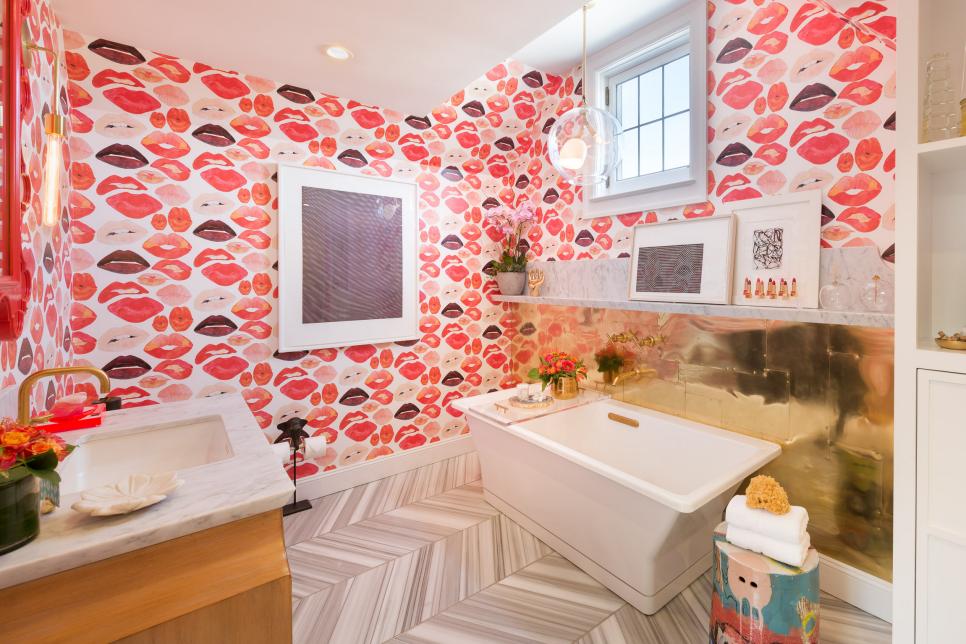 Lips Wallpaper Bathroom , HD Wallpaper & Backgrounds