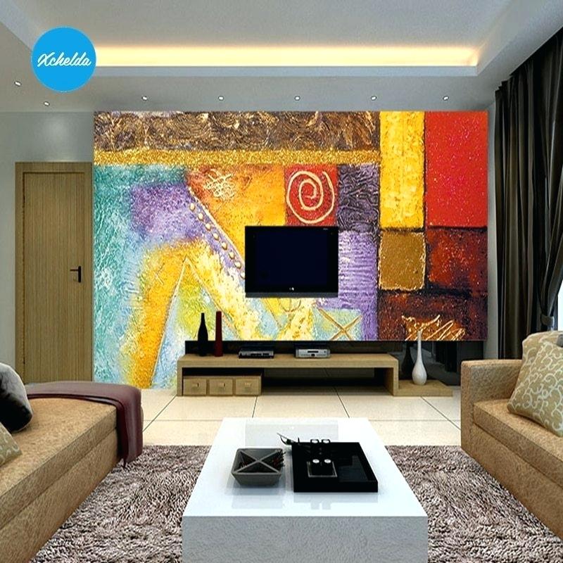 3d Wallpaper Designs For Living Room Custom Wallpaper - برچسب دیواری سه بعدی , HD Wallpaper & Backgrounds