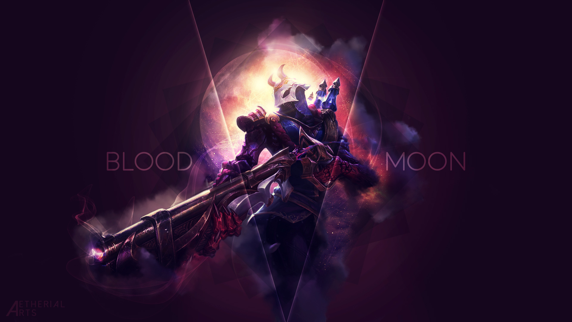 Blood Moon Jhin By Aetherialarts Hd Wallpaper Background - Lol Blood Moon Jhin , HD Wallpaper & Backgrounds