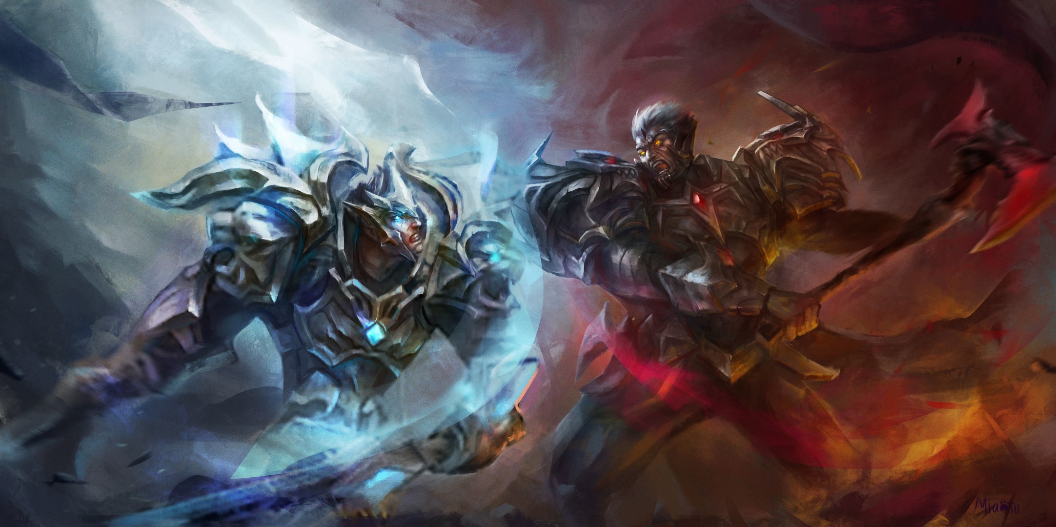 God-king Garen Vs Darius By Lbsperfect Hd Wallpaper - God King Garen And Darius , HD Wallpaper & Backgrounds