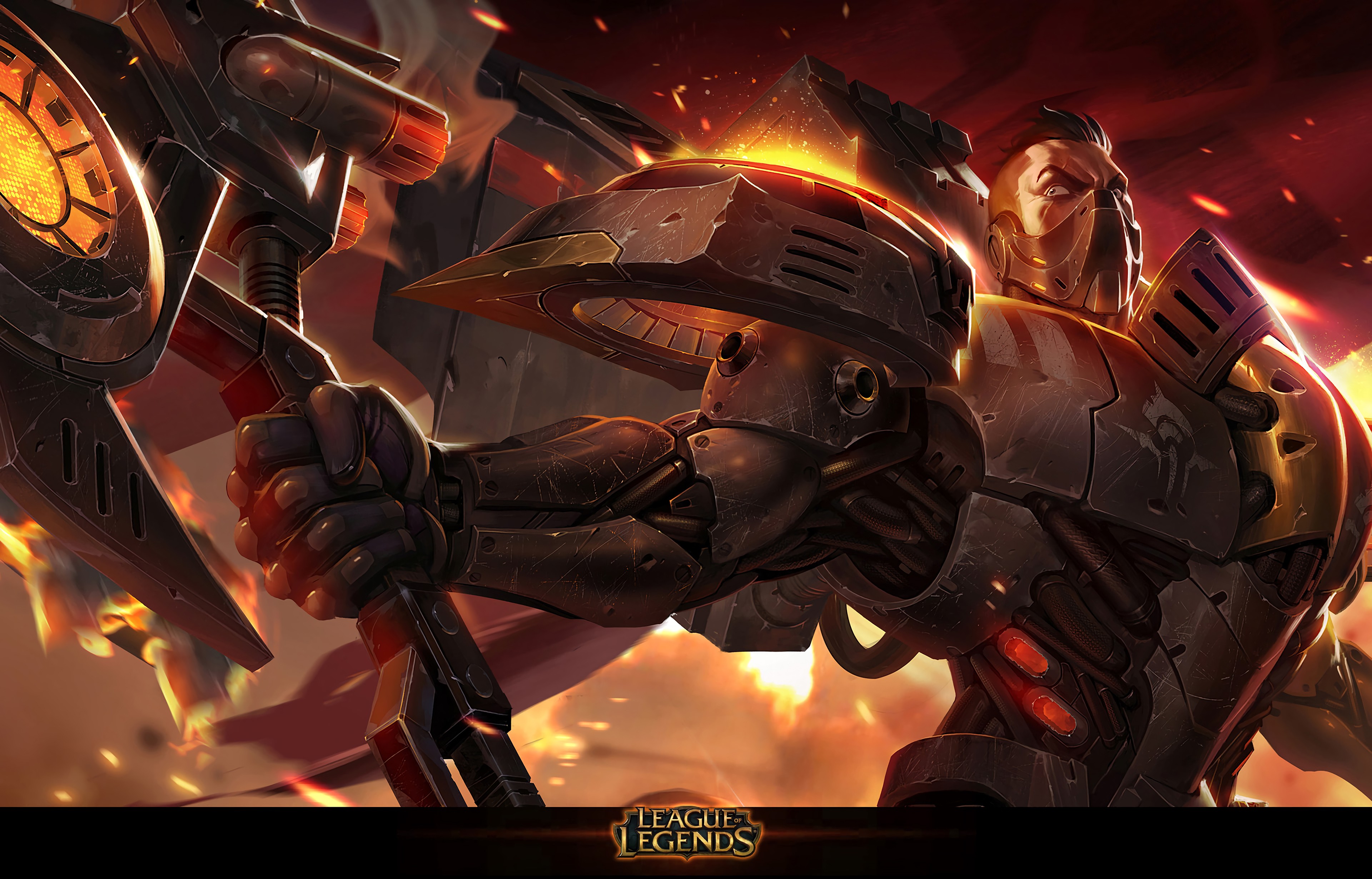 Dreadnova Darius Splash Art Close Up V2 Hd Wallpaper - Dreadnova Darius League Of Legends , HD Wallpaper & Backgrounds