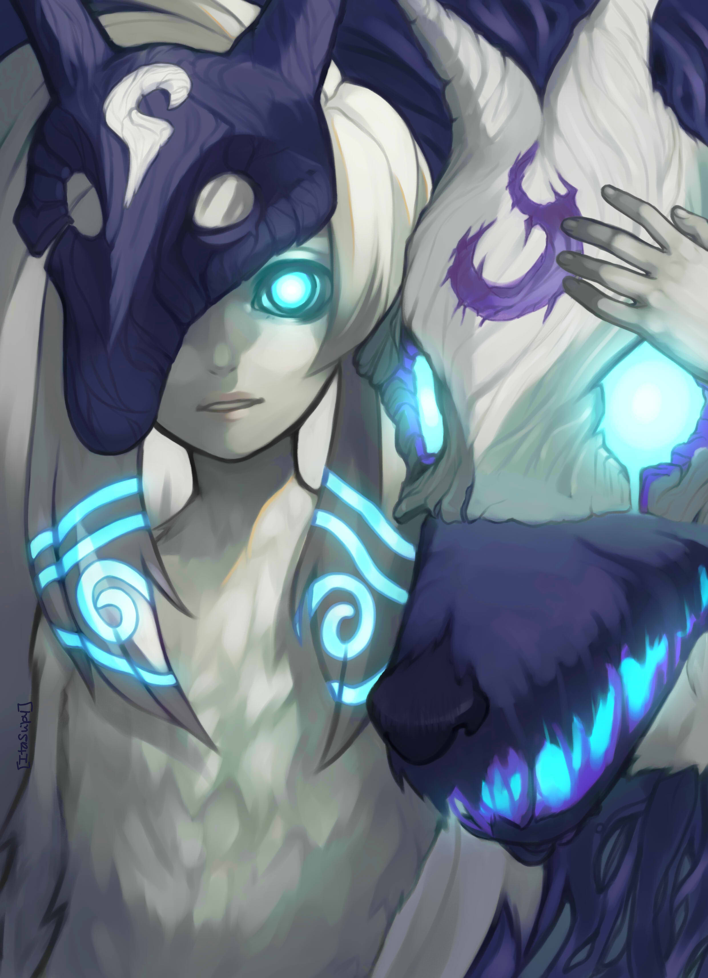 League Of Legends Kindred Anime , HD Wallpaper & Backgrounds