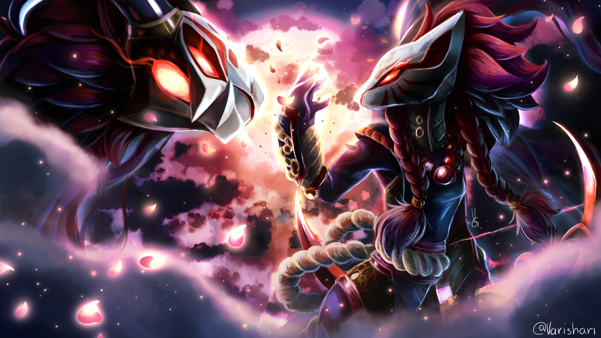 Lol Blood Moon Kindred , HD Wallpaper & Backgrounds
