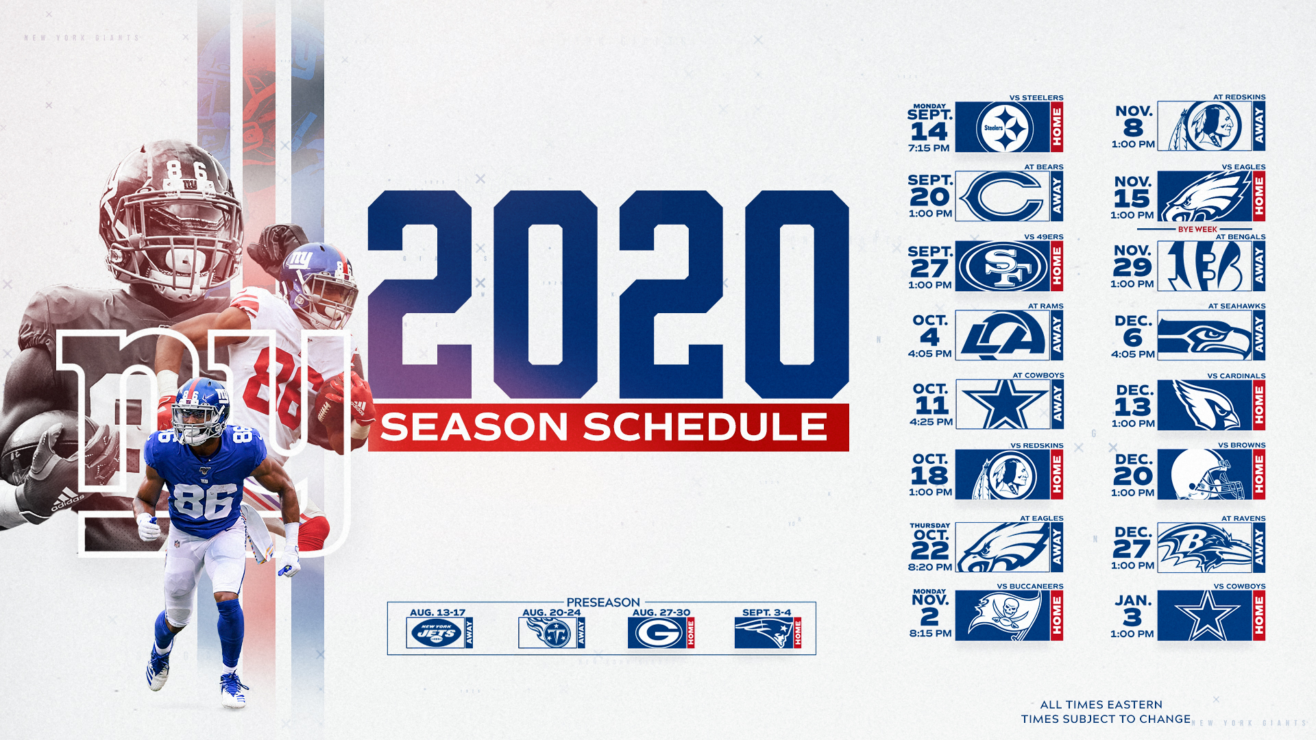 Ny Giants Schedule 2020 , HD Wallpaper & Backgrounds