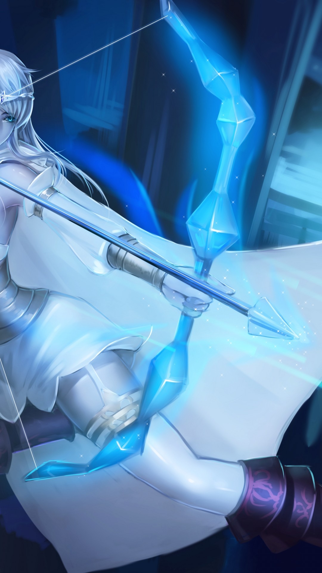 Ashe, League Of Legends, Bow, White Hair, Lol - Ashe Iphone Wallpaper Hd , HD Wallpaper & Backgrounds