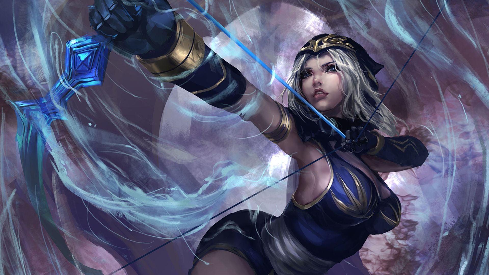 Best Photo Of The Ashe League Of Legends - Ashe League Of Legends Fanart , HD Wallpaper & Backgrounds