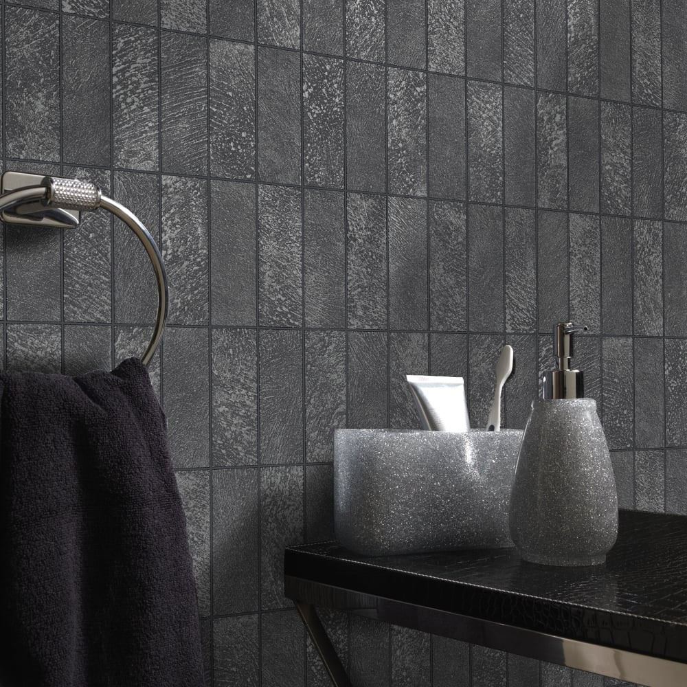 Bathroom Wallpaper Tile Effect , HD Wallpaper & Backgrounds