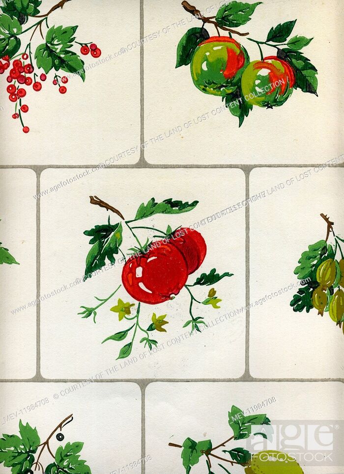 Tile Effect Wallpaper Made By Duke Featuring Cherries, - Strawberry , HD Wallpaper & Backgrounds