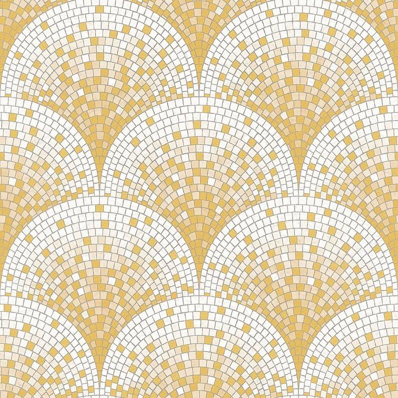 Bella Textured Tile Effect Wallpaper In Gold By Bd - Wallpaper , HD Wallpaper & Backgrounds
