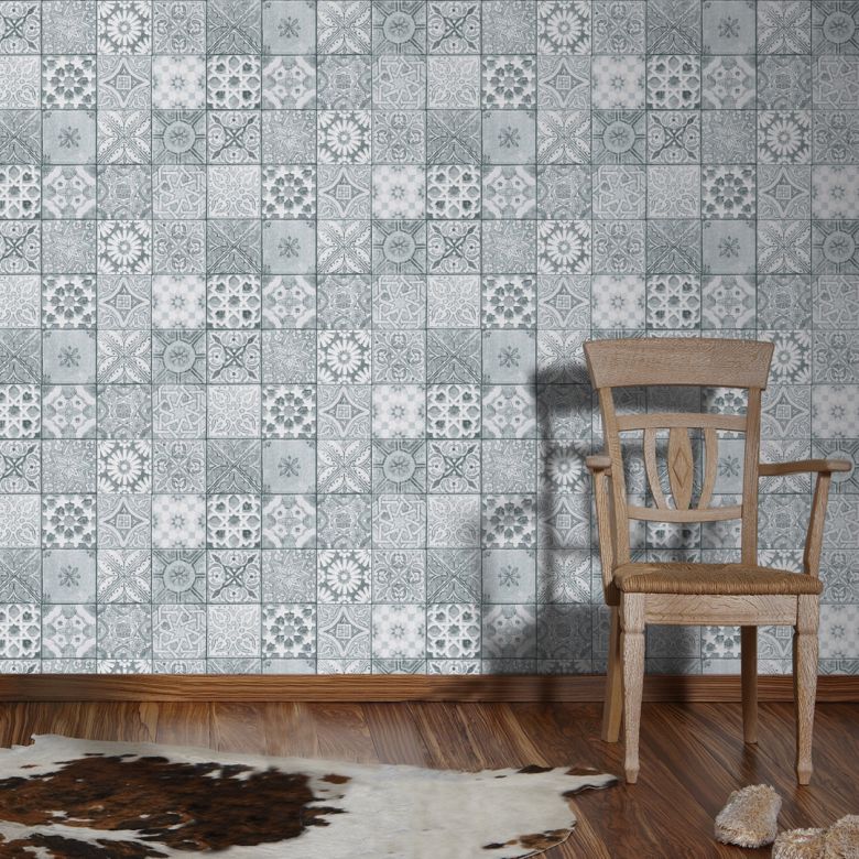 Livingwalls Wallpaper Tile Effect White, Grey - Pebble Wall Paper Feature Wall , HD Wallpaper & Backgrounds