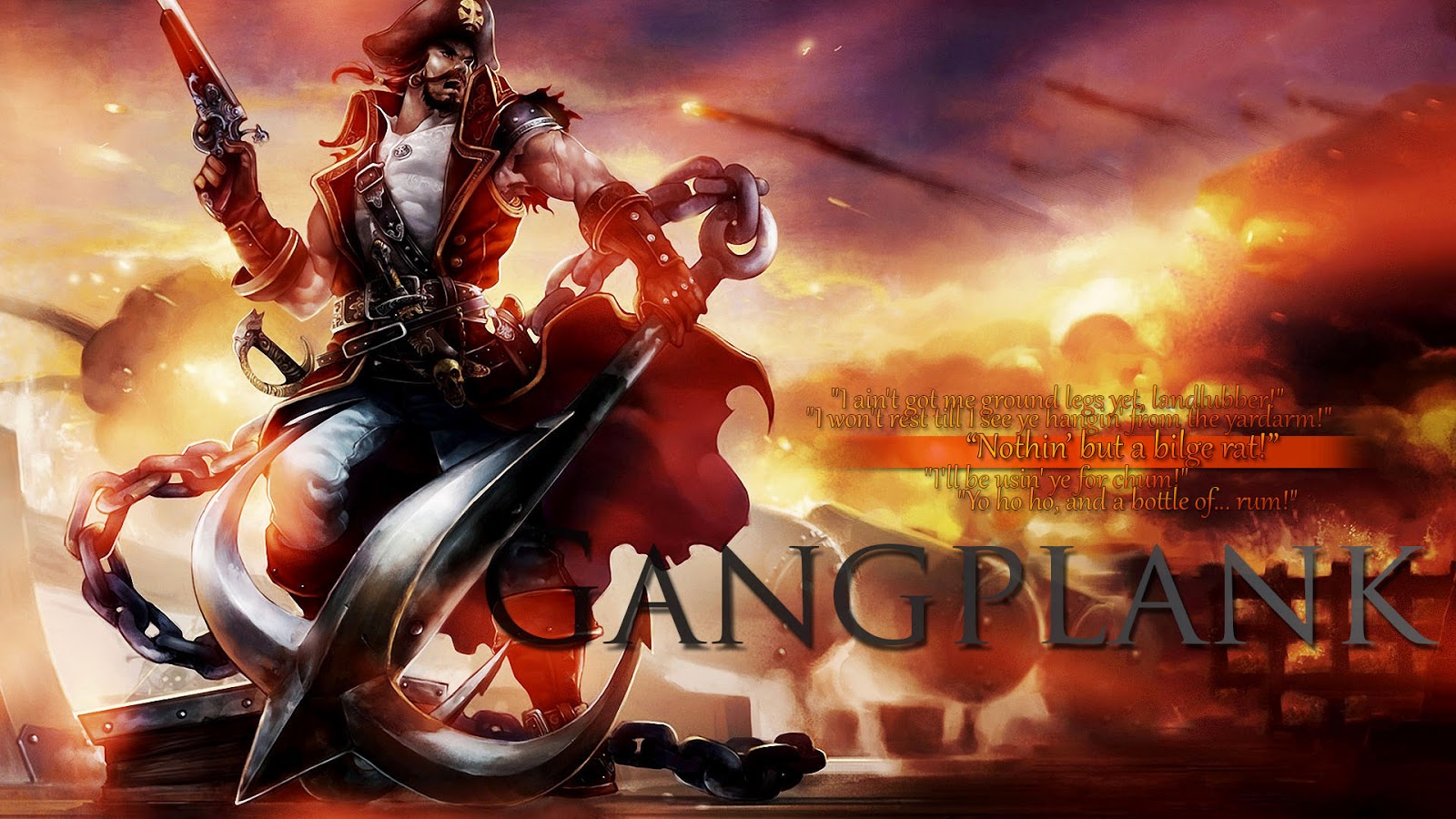 Gangplank League Of Legends Wallpaper - League Of Legends Gangplank , HD Wallpaper & Backgrounds