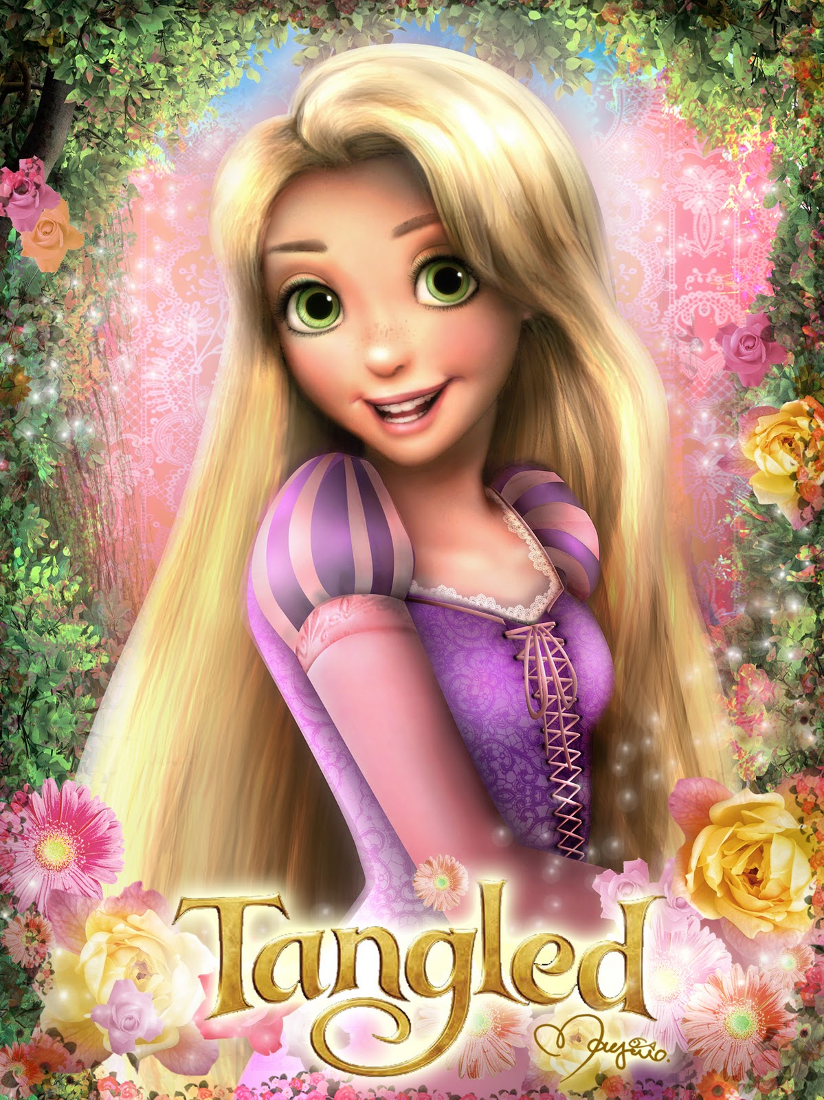 Princess Rapunzel Tangled Wallpaper - Disney Princess Wallpaper Rapunzel Tangled , HD Wallpaper & Backgrounds