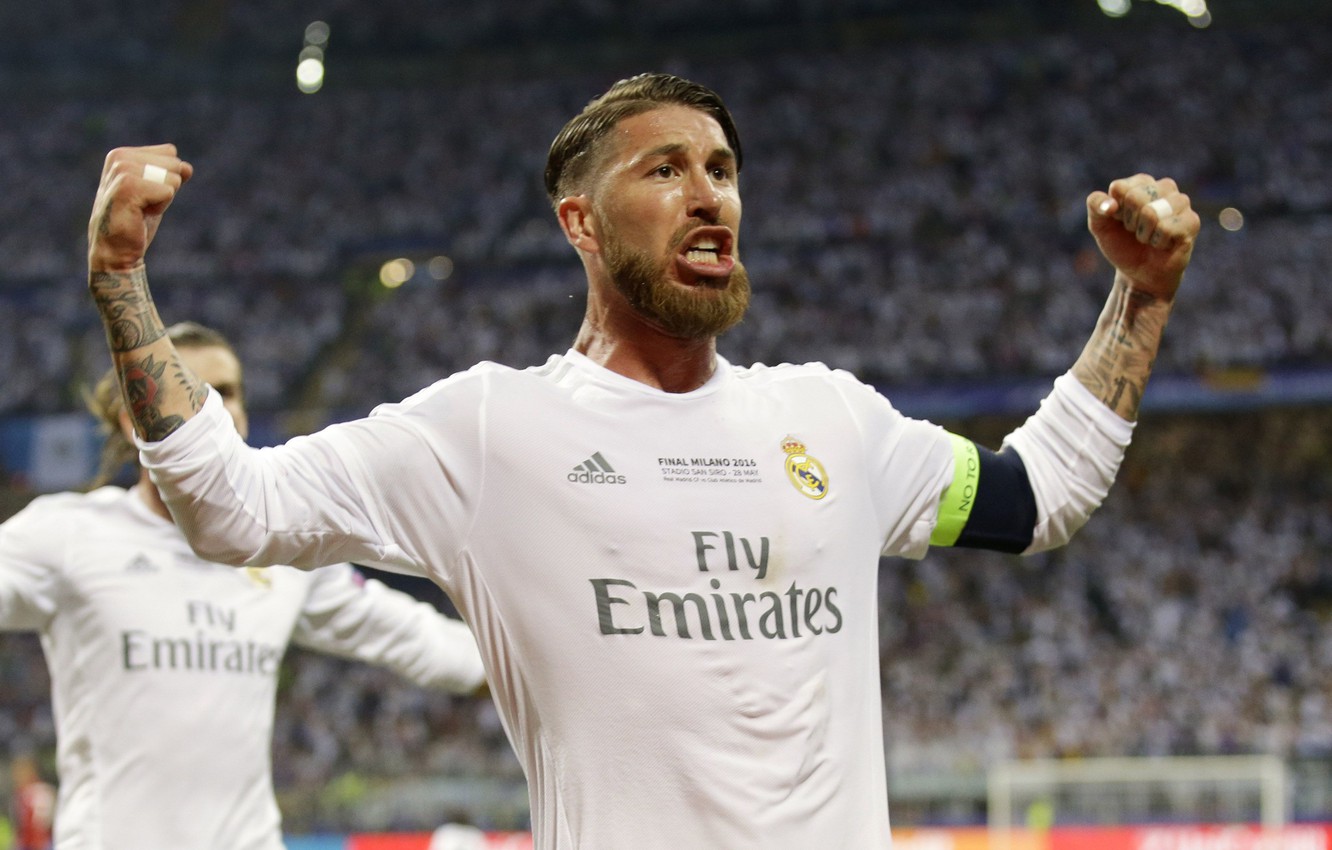 Photo Wallpaper Football, Victory, Player, Real Madrid, - Sergio Ramos Champions League Final 2016 , HD Wallpaper & Backgrounds