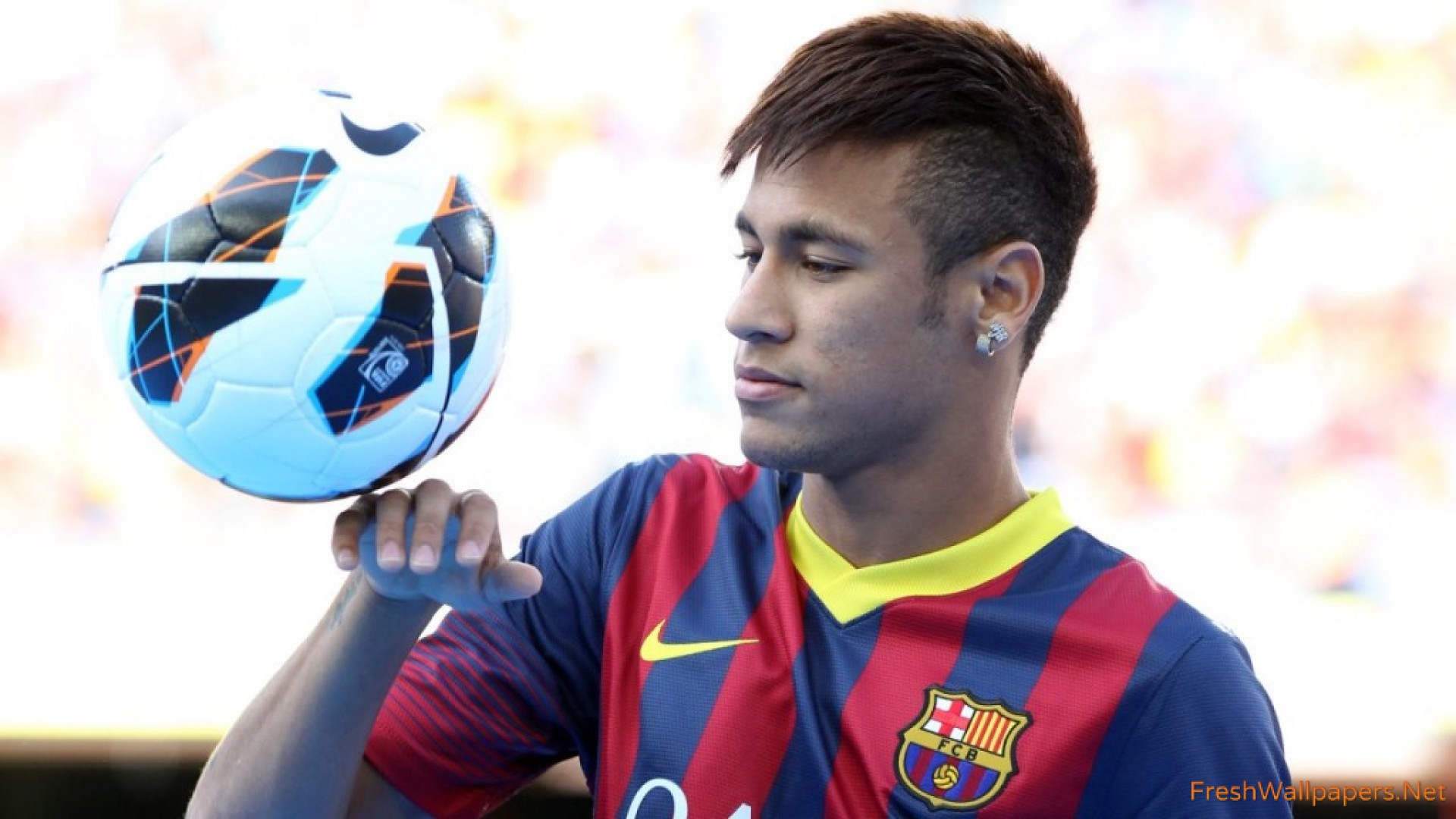Football Players Wallpapers Hd Wallpapers Backgrounds - Neymar 2013 , HD Wallpaper & Backgrounds