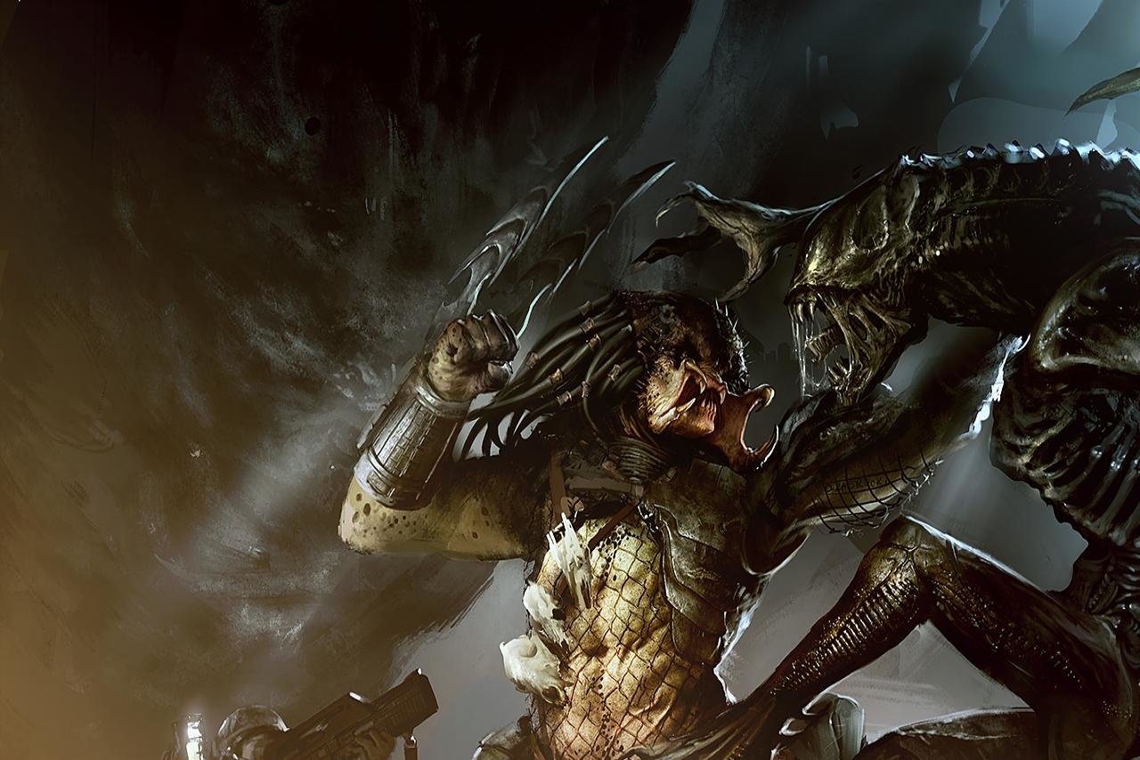 High Resolution Aliens Vs - Aliens Vs Predator Game Poster , HD Wallpaper & Backgrounds