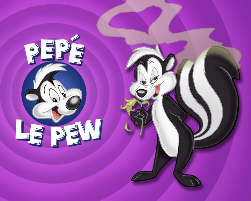 Pepe Le Pew Looney Tunes French France Comedy Family - Looney Tunes Cartoon Skunk , HD Wallpaper & Backgrounds