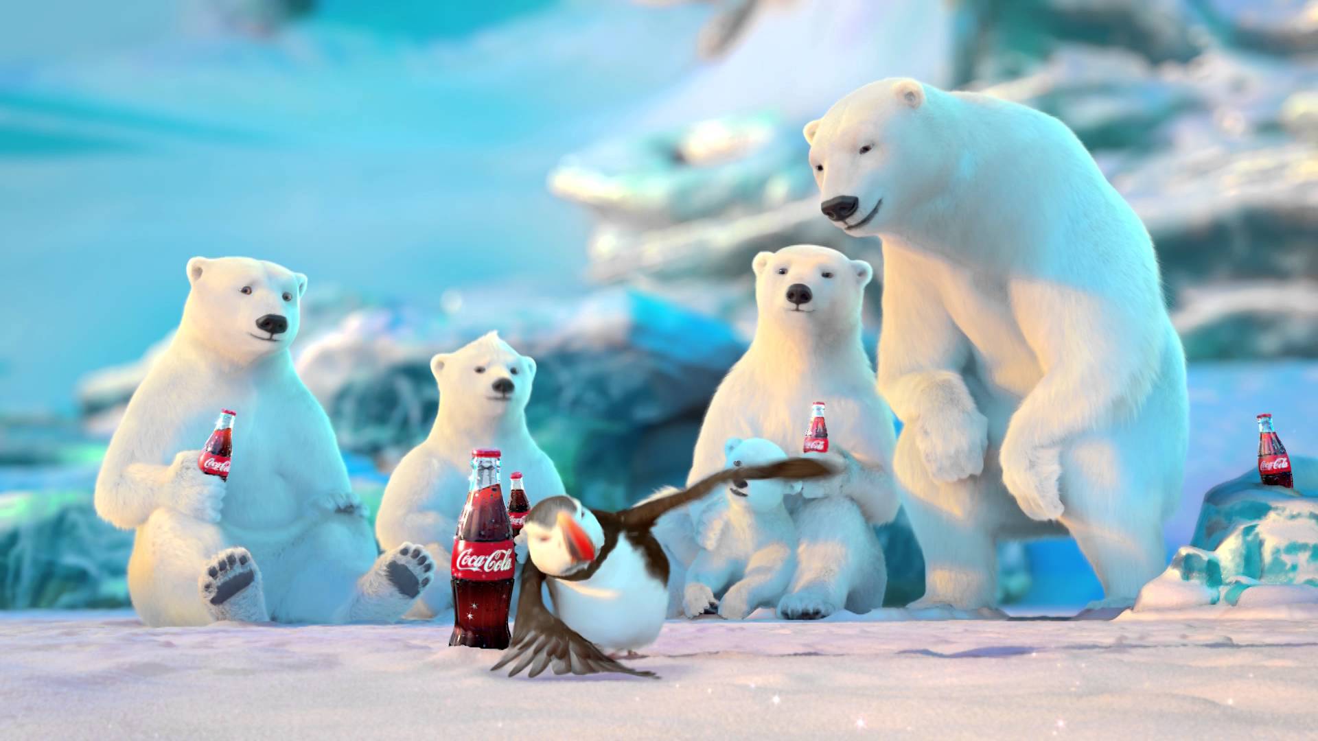 Coca Cola Polar Bear Wallpaper - Coca Cola Bears Christmas (#3074534