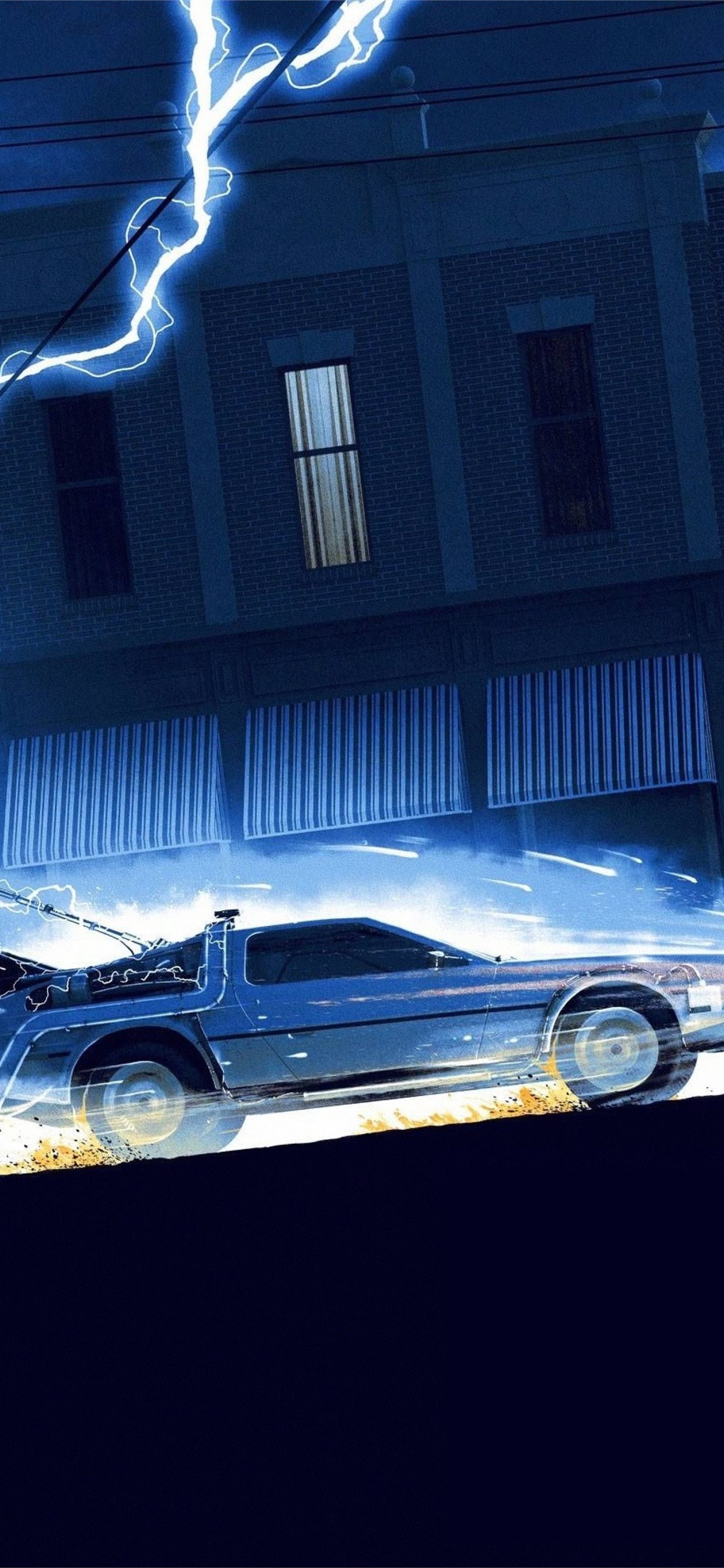 Back To The Future Delorean Lightning , HD Wallpaper & Backgrounds