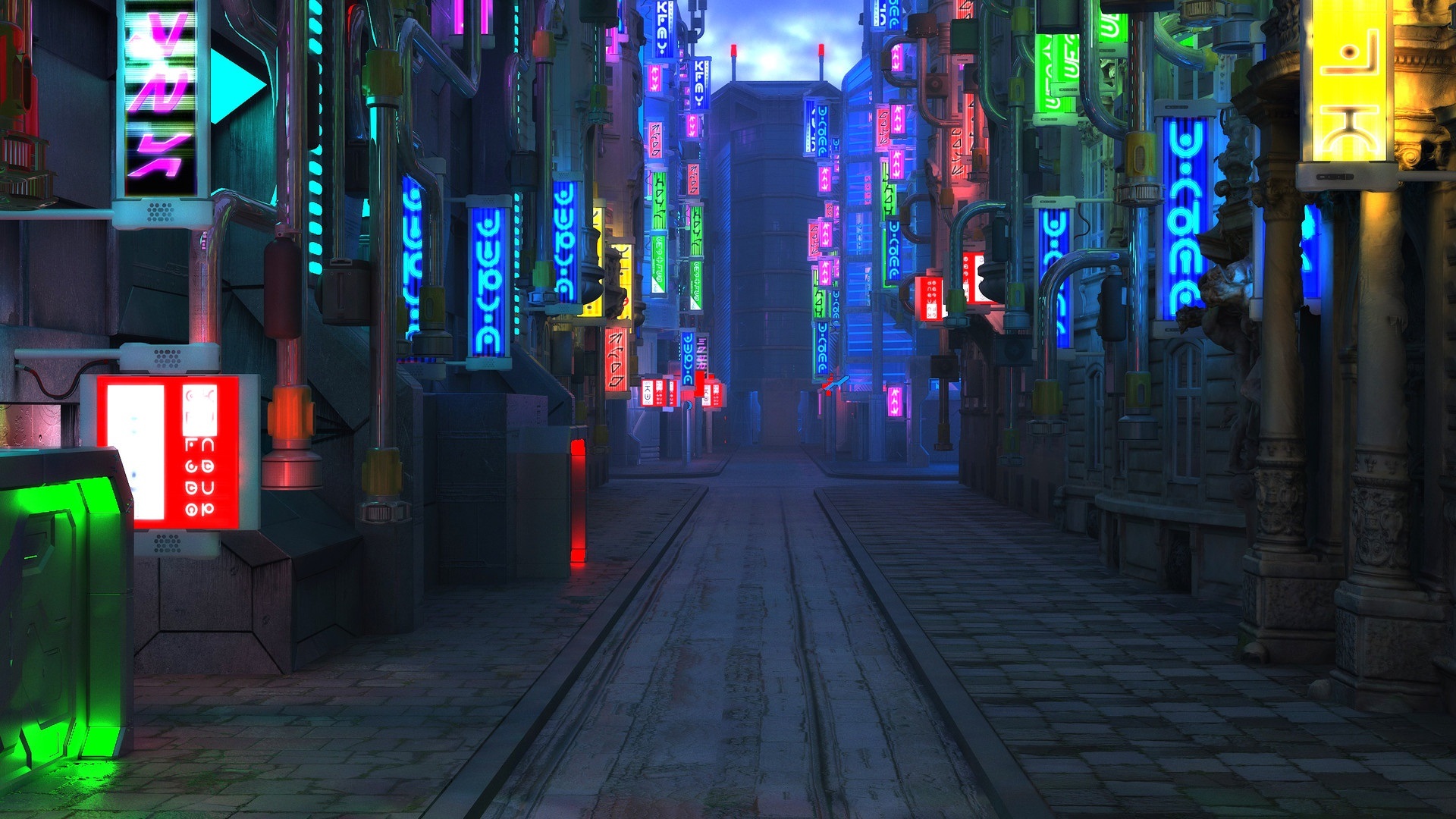 Wallpaper Blade Runner 2049, Future City, Street, Night, - Blade Runner 2049 City , HD Wallpaper & Backgrounds