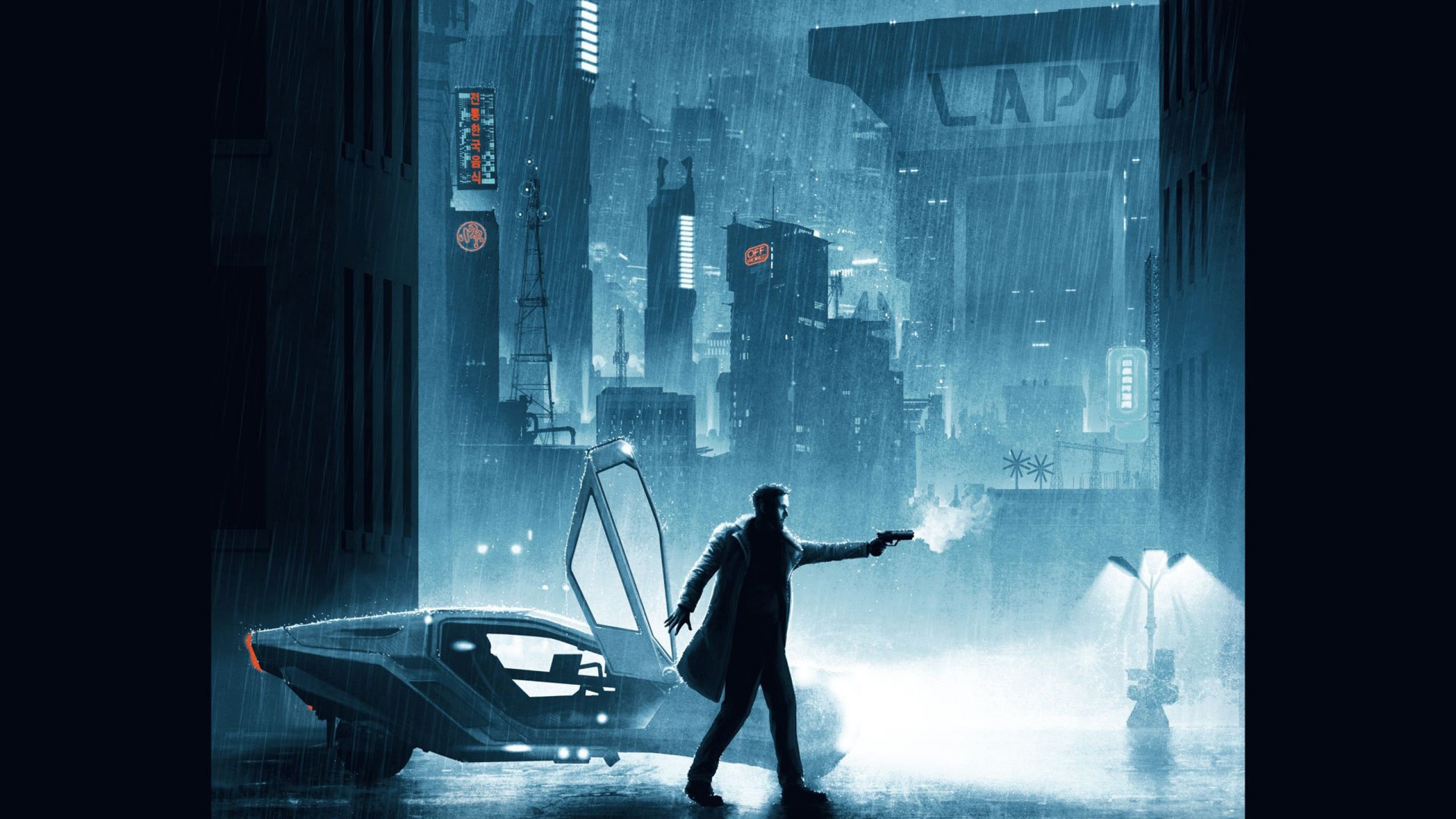 Blade Runner 2049, Ryan Gosling, Raining - Blade Runner 2049 Fan Art , HD Wallpaper & Backgrounds