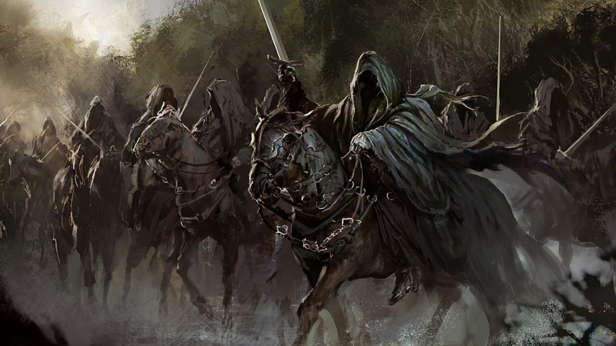 Art Artwork Fantasy Artistic Original Lord Rings Lotr - Lord Of The Rings Nazgul , HD Wallpaper & Backgrounds