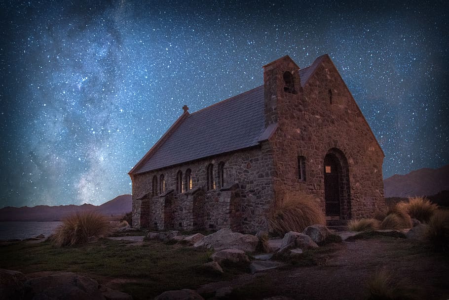New Zealand, Lake Tekapo, Church Of The Good Shepard, - Church Of The Good Shepherd , HD Wallpaper & Backgrounds