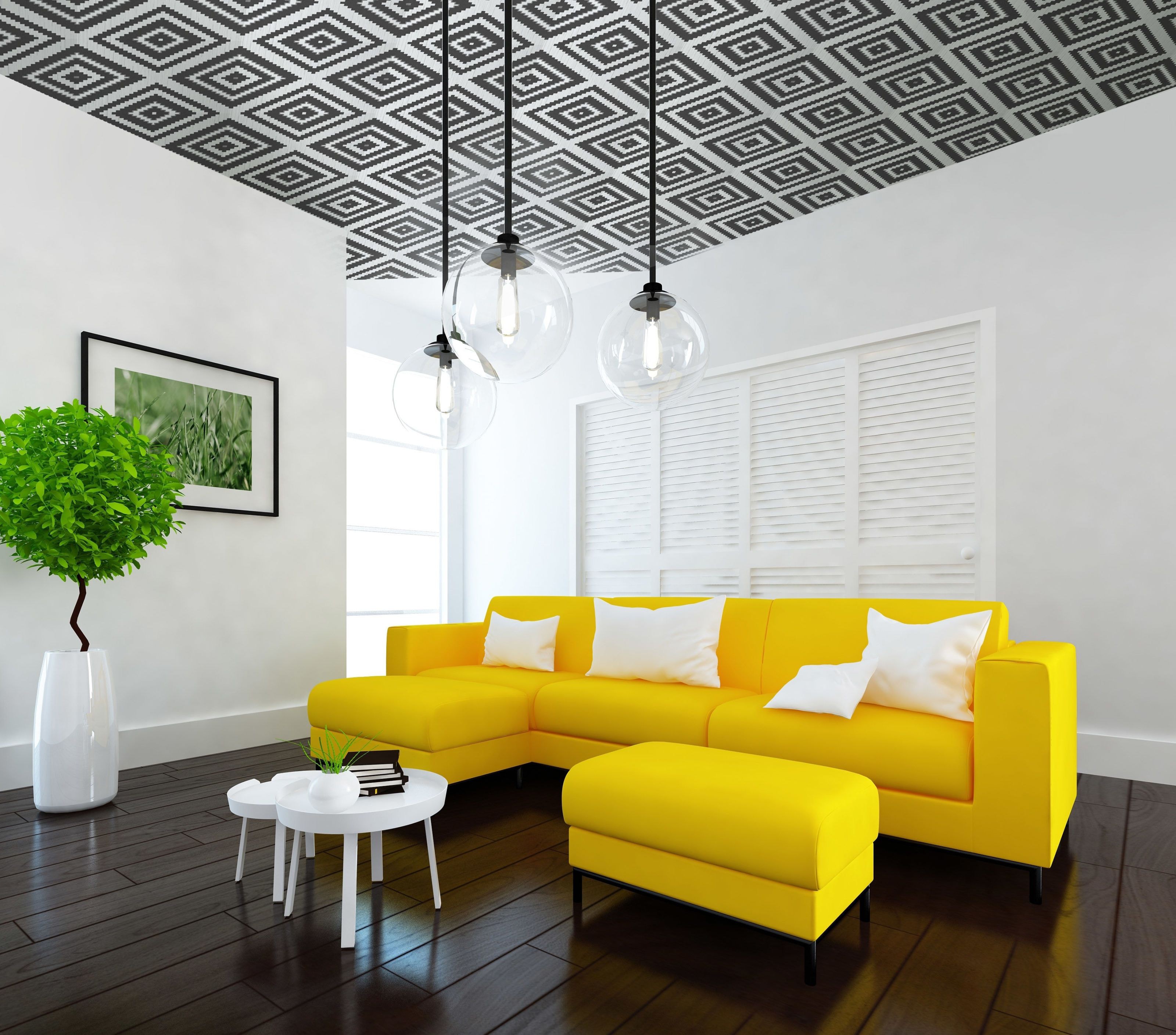 Living Room Ceiling Wallpaper Design , HD Wallpaper & Backgrounds