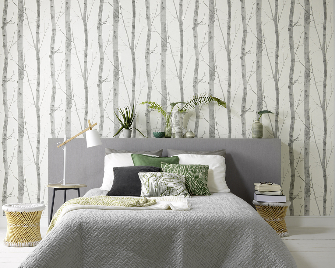 Erismann Tree Effect Wallpaper, Grey White , HD Wallpaper & Backgrounds