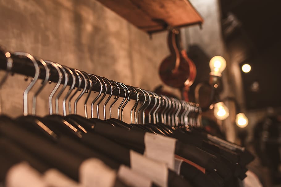 Photo Of Black Clothes On Hangers, Blur, Blurred Background, - Blurred Clothes Shop Background , HD Wallpaper & Backgrounds
