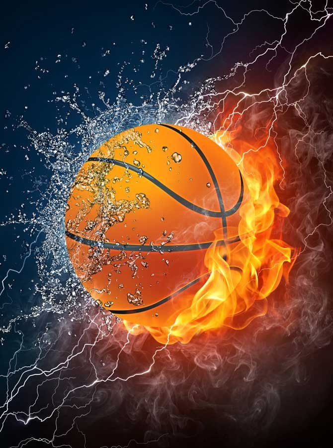 Basketball Fire And Ice , HD Wallpaper & Backgrounds