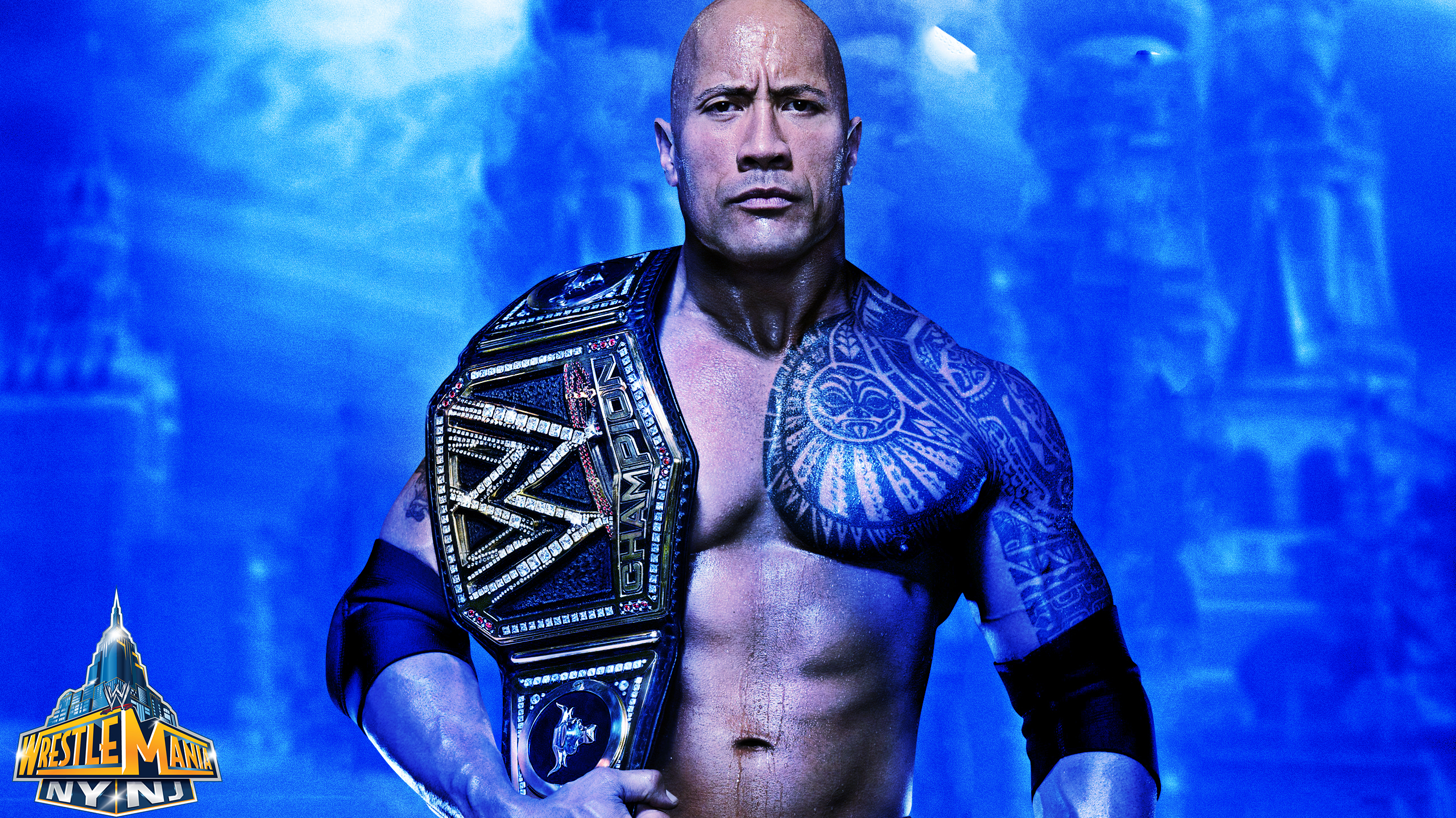 The Rock Wallpaper By Menasamih On Deviantart - Dwayne Johnson In Wwe , HD Wallpaper & Backgrounds