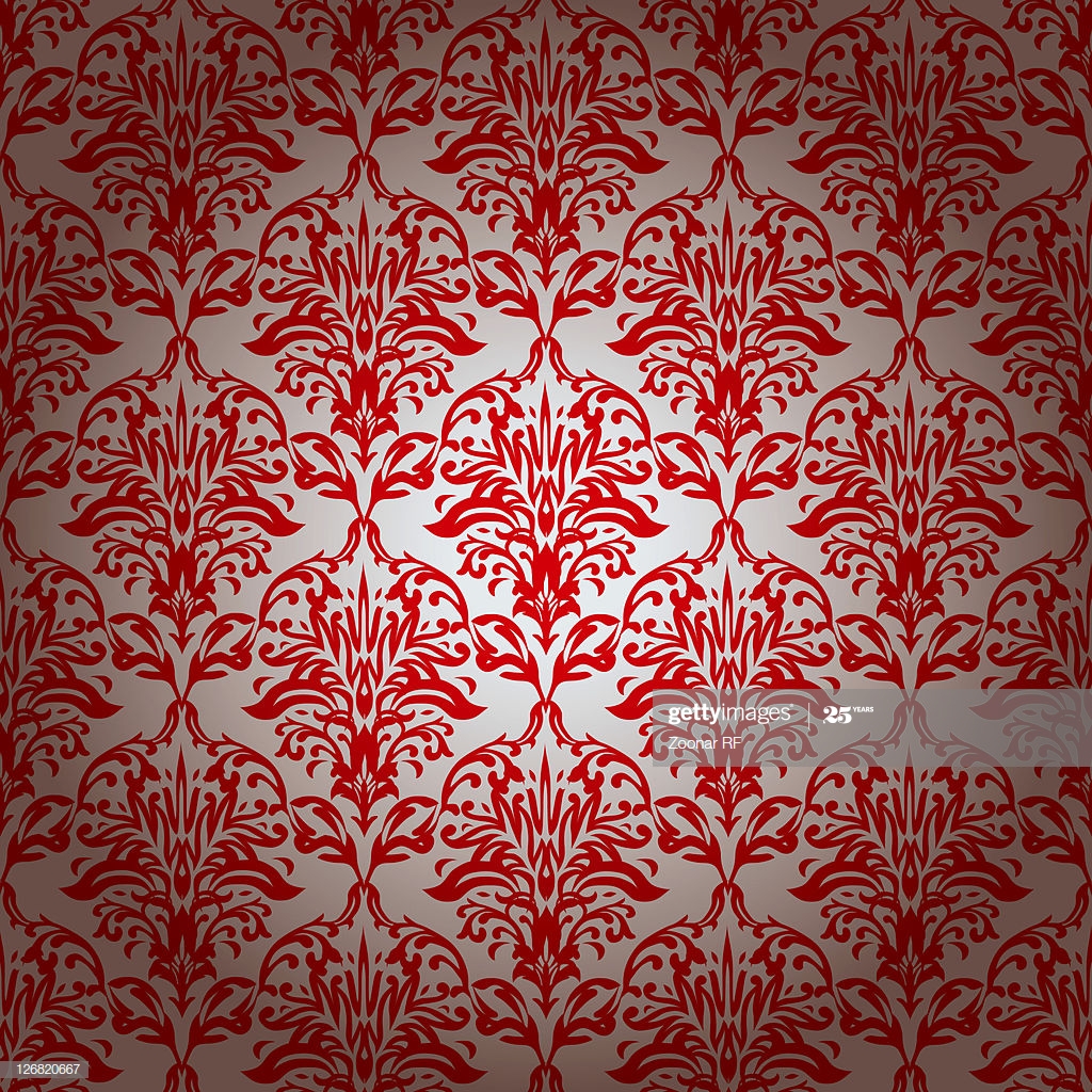 Ink Repeat Floral - Wall Paper Design Silver Red , HD Wallpaper & Backgrounds
