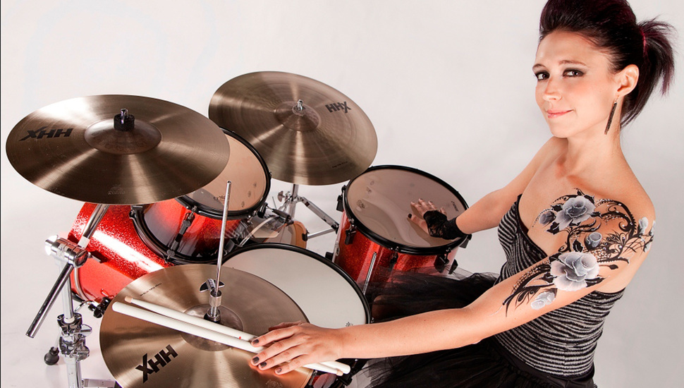 Drum, Musician, On, Profesionnal, Emmanuelle Caplette, - Emmanuelle Caplette Hot , HD Wallpaper & Backgrounds