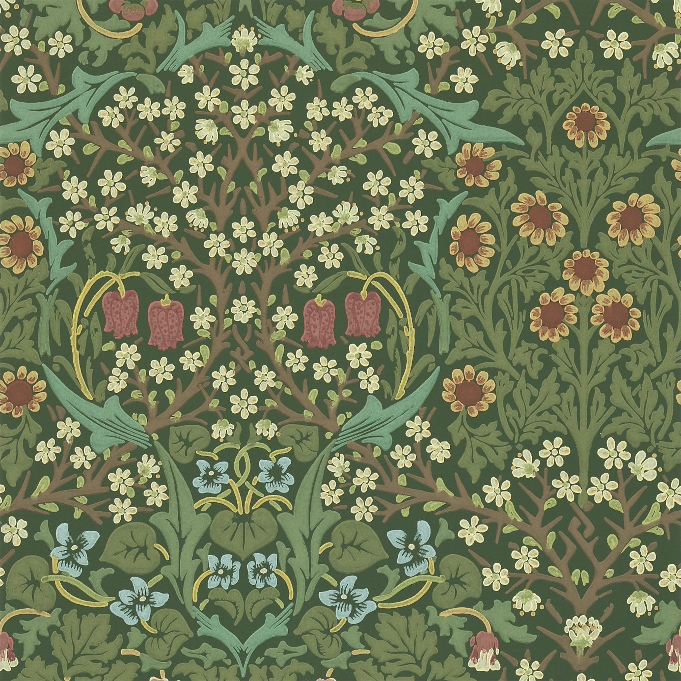 Blackthorn, A Wallpaper By Morris & Co - William Morris Wallpaper Blackthorn , HD Wallpaper & Backgrounds