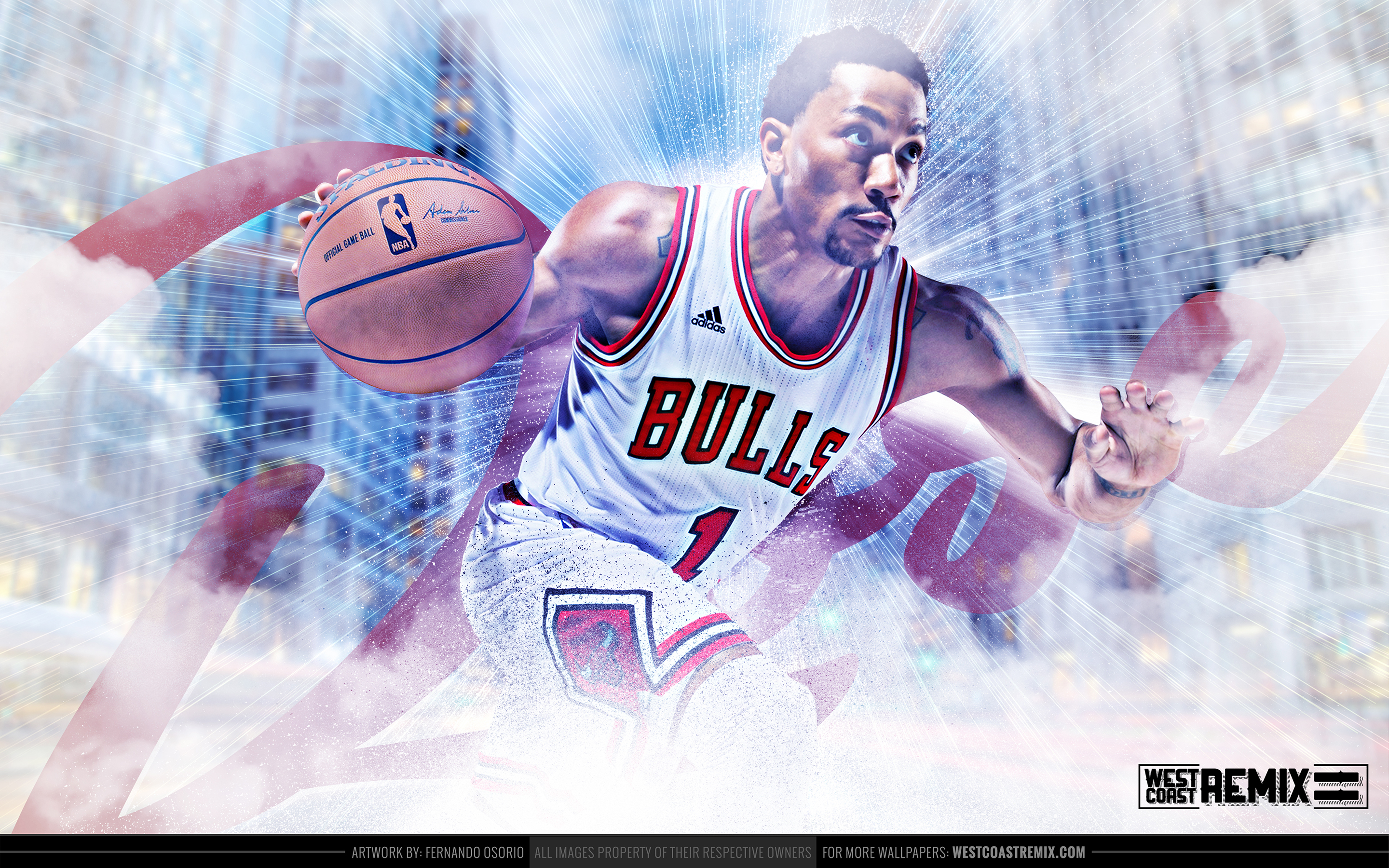 Derrick Rose Wallpaper Art City Takeover Series - Derrick Rose , HD Wallpaper & Backgrounds