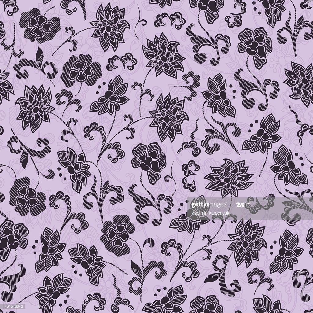 Wallpaper Seamless Vintage Flower Pattern - Wallpaper , HD Wallpaper & Backgrounds