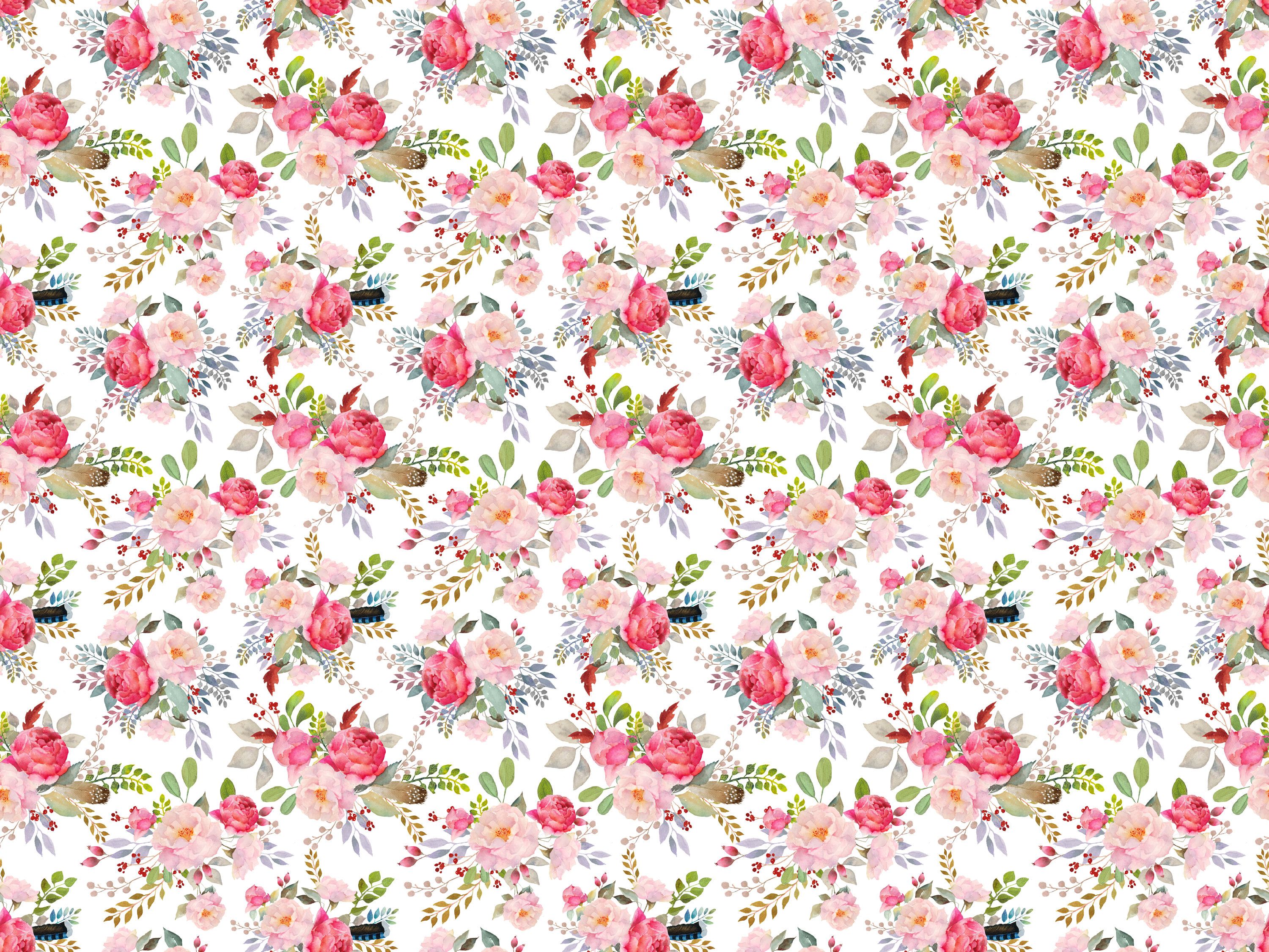 Vintage Floral Wallpaper, Vintage Nursery Decor, Flower - Motif , HD Wallpaper & Backgrounds